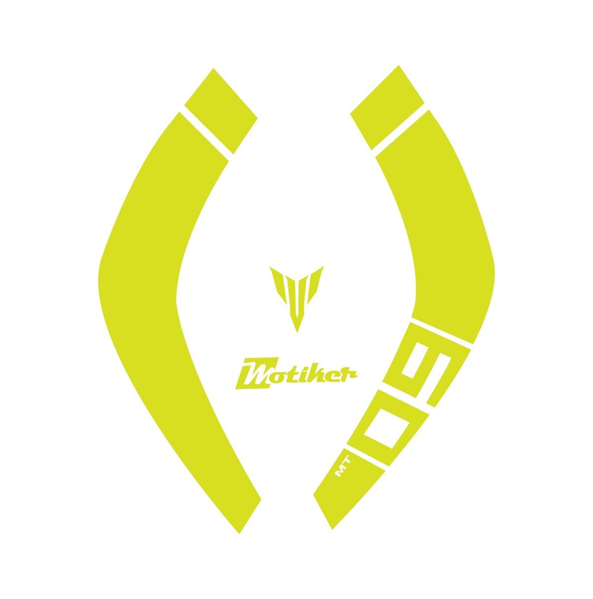 Yamaha MT-09 Depo Üstü Tek Çizgi 09 MT Yazılı Sticker Etiket Modeli