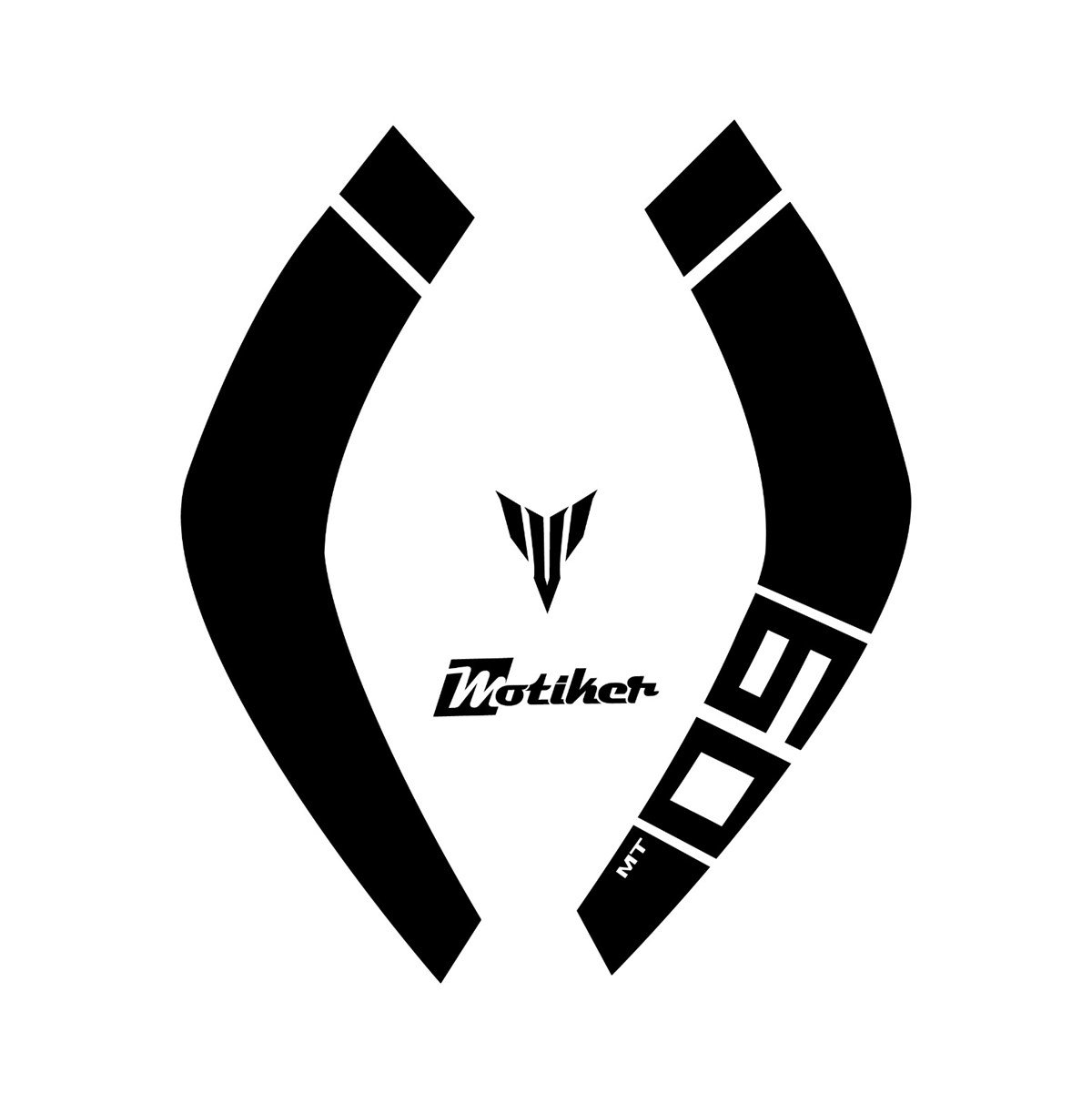 Yamaha MT-09 Depo Üstü Tek Çizgi 09 MT Yazılı Sticker Etiket Modeli