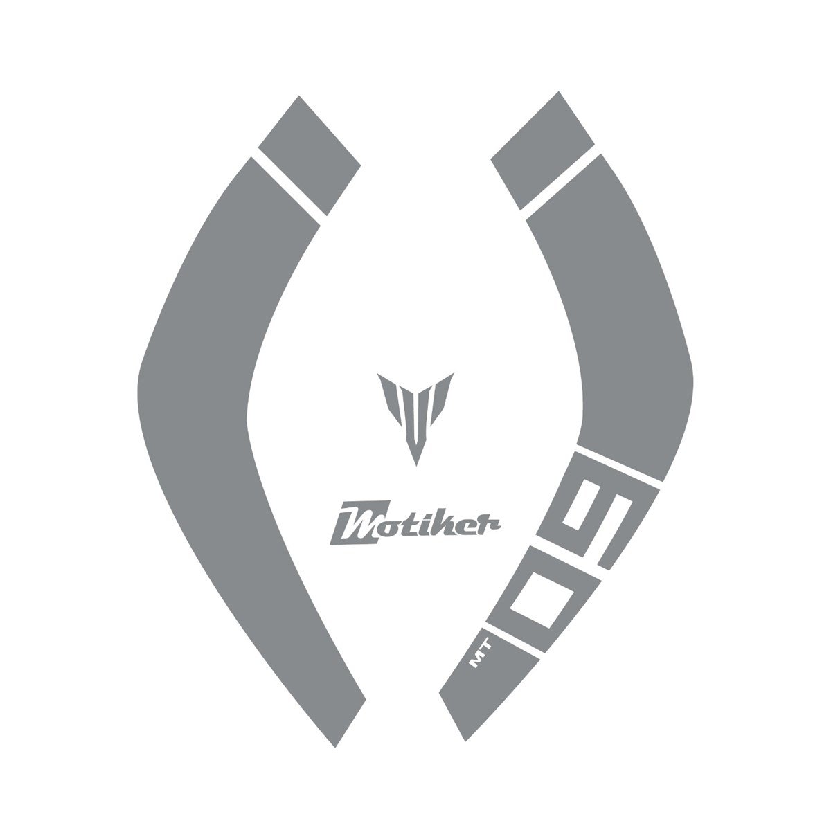 Yamaha MT-09 Depo Üstü Tek Çizgi 09 MT Yazılı Sticker Etiket Modeli