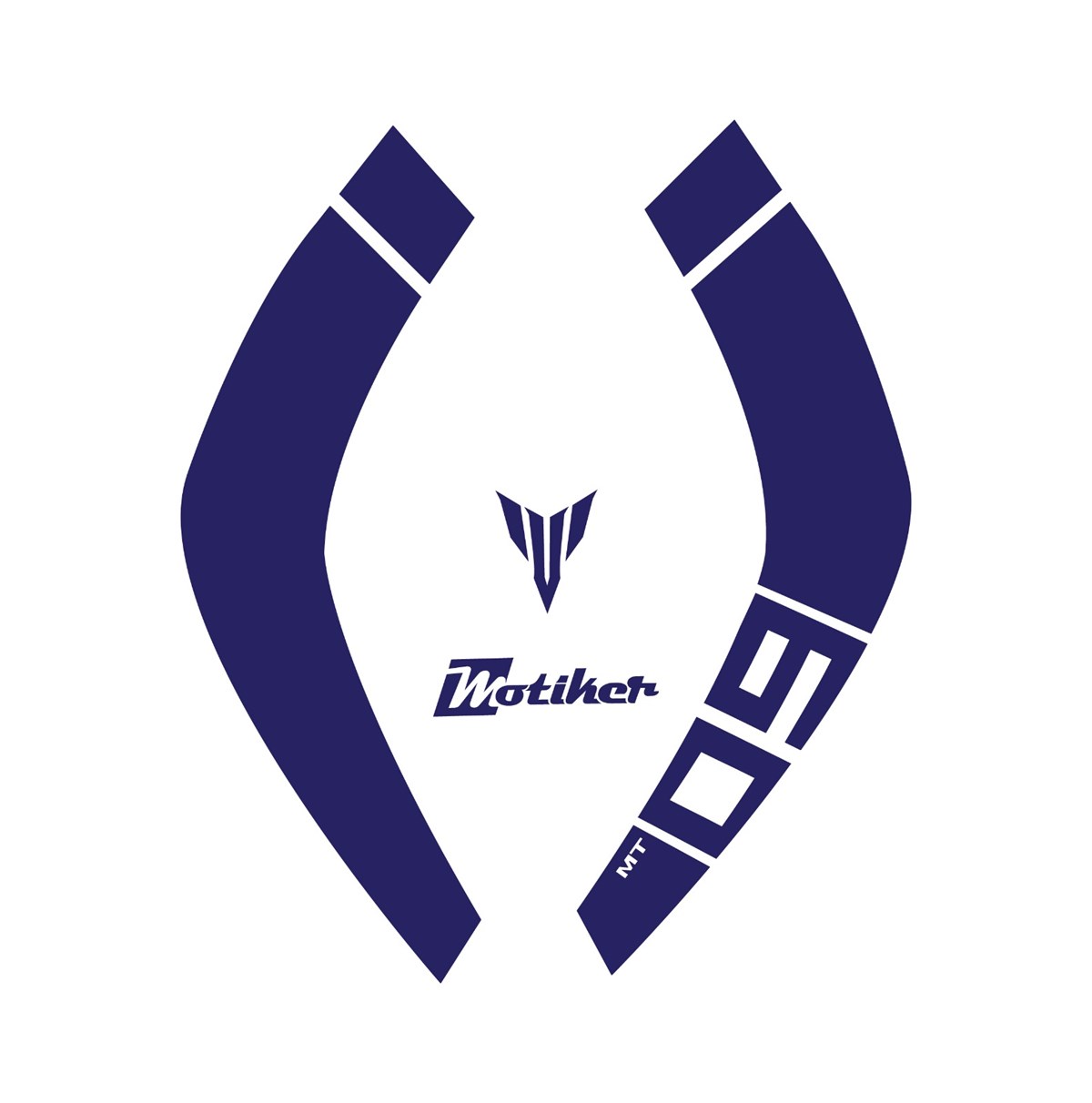 Yamaha MT-09 Depo Üstü Tek Çizgi 09 MT Yazılı Sticker Etiket Modeli