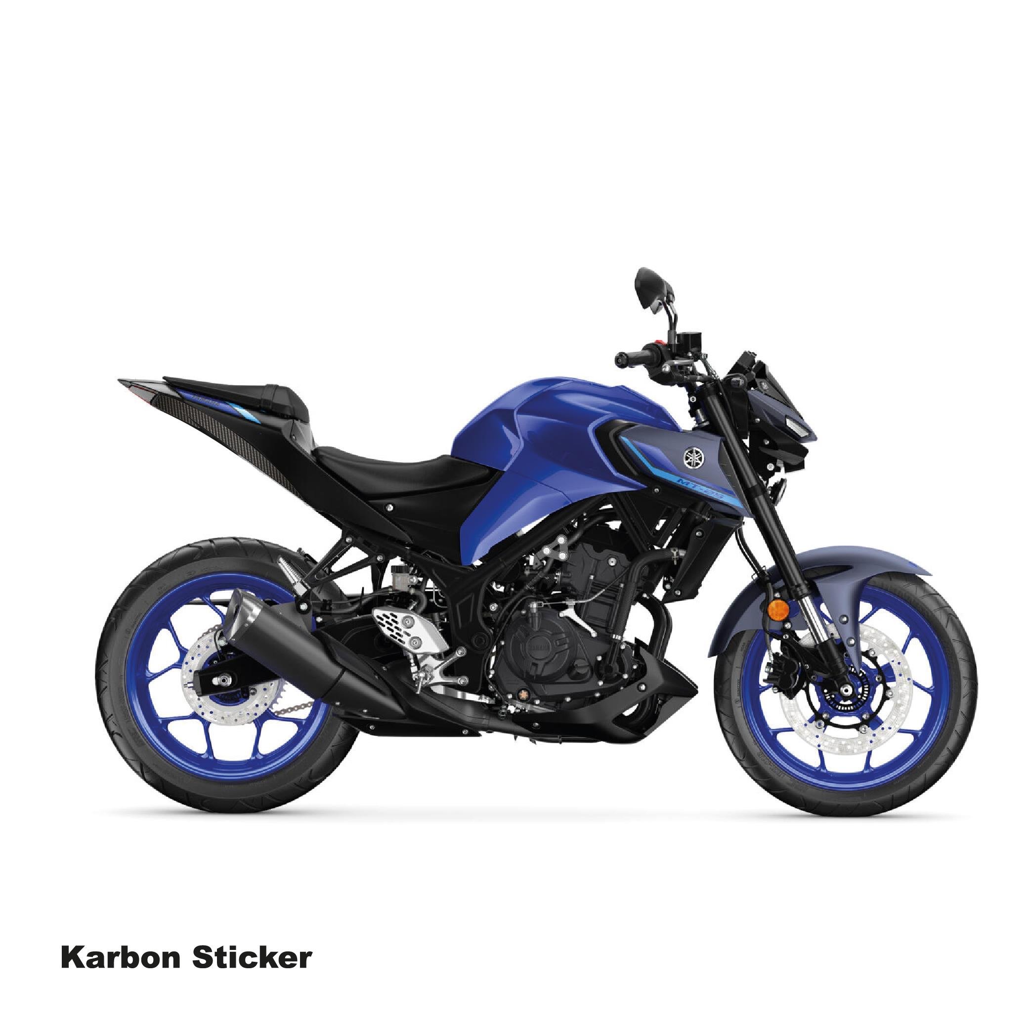 MT-03Yamaha MT-25 2020-2024 Arka Kuyruk Altı Karbon Sticker Etiket Modeli