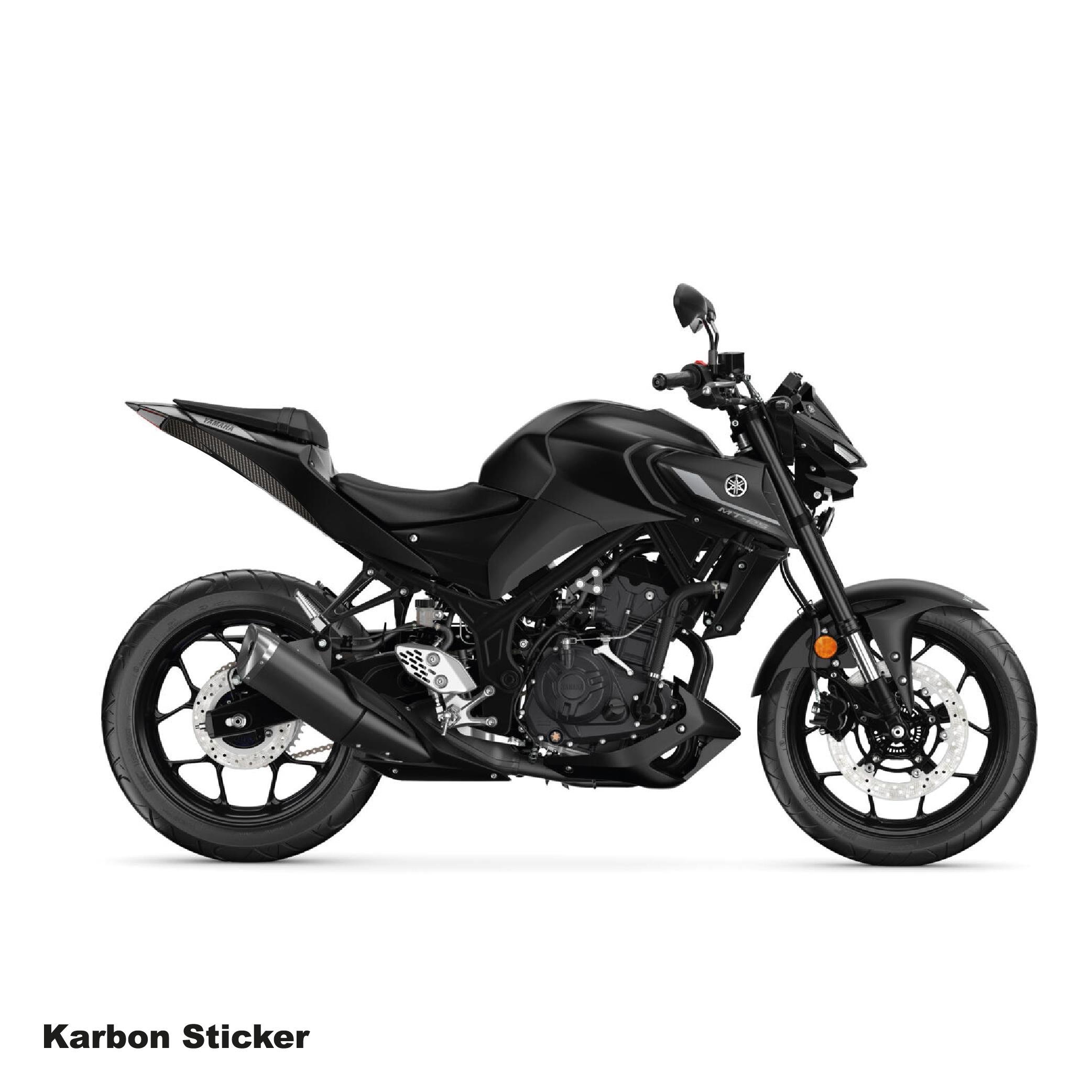 MT-03Yamaha MT-25 2020-2024 Arka Kuyruk Altı Karbon Sticker Etiket Modeli