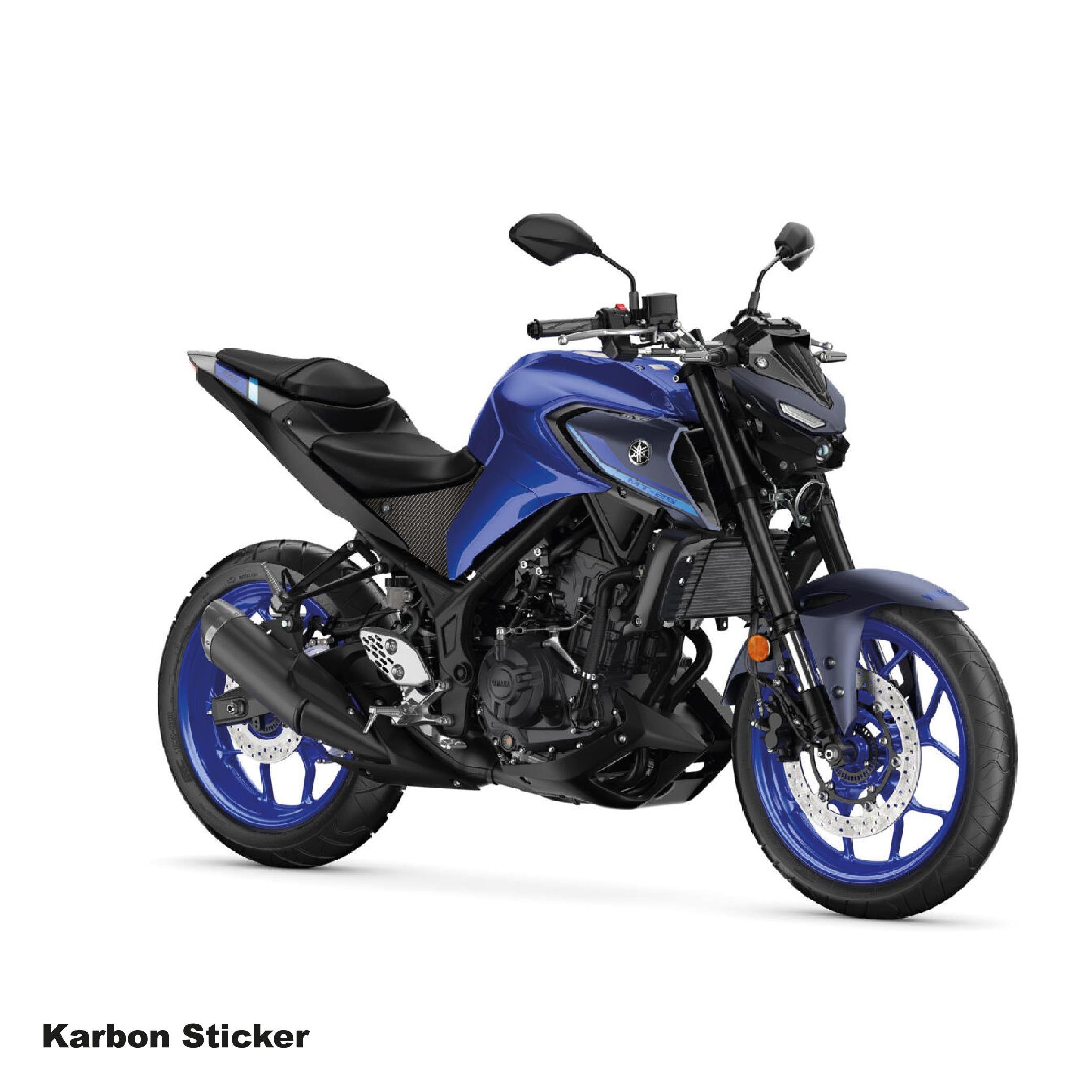 MT-03Yamaha MT-25 2020-2024 Orta Şase Üstü Plastik Karbon Sticker Etiket Modeli