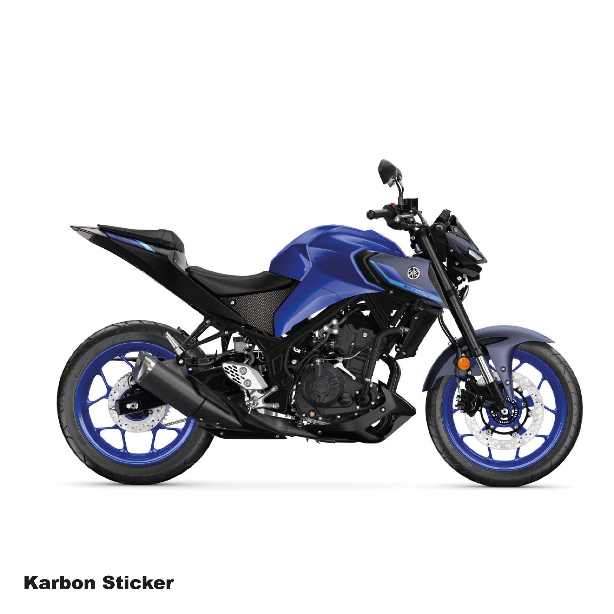 MT-03Yamaha MT-25 2020-2024 Orta Şase Üstü Plastik Karbon Sticker Etiket Modeli