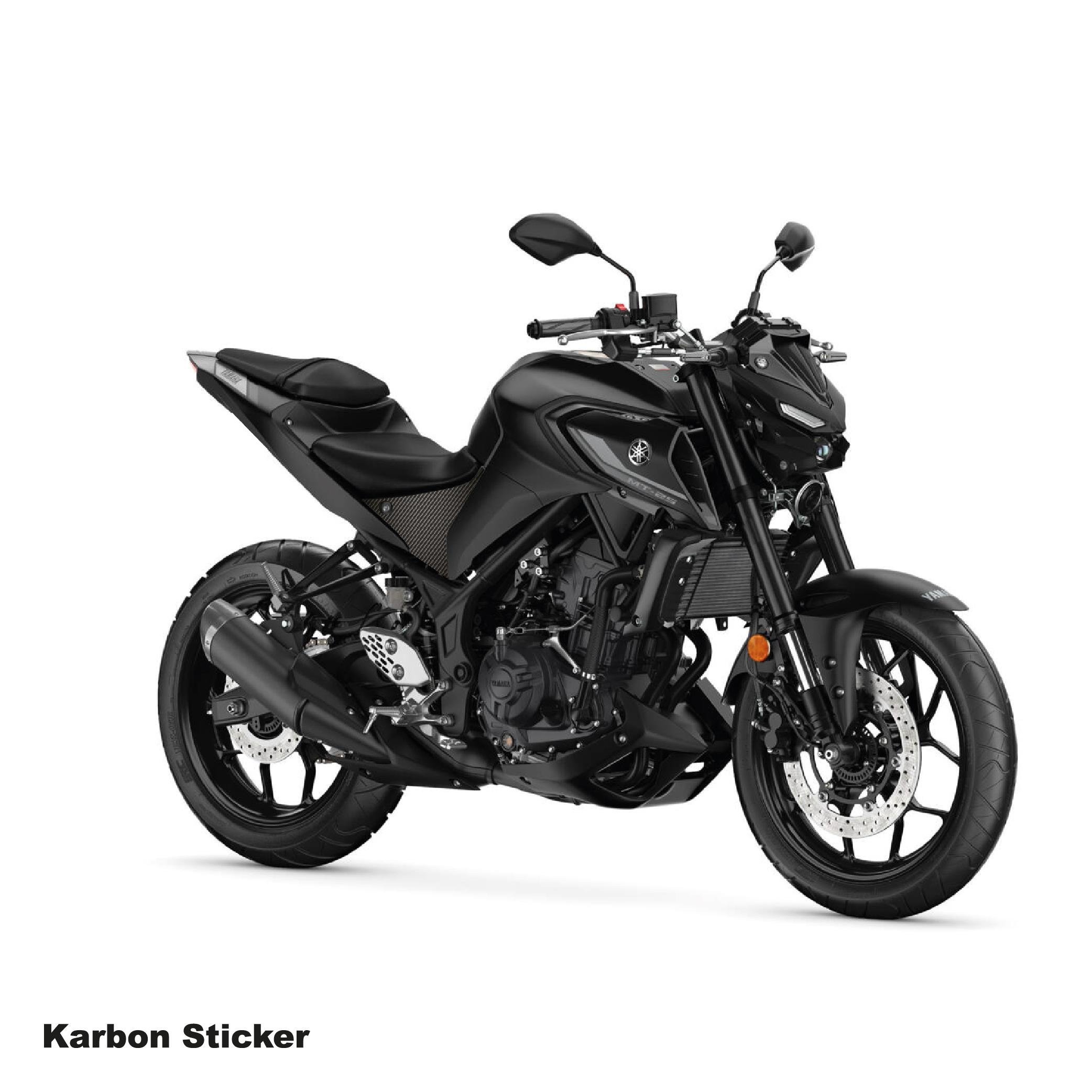 MT-03Yamaha MT-25 2020-2024 Orta Şase Üstü Plastik Karbon Sticker Etiket Modeli