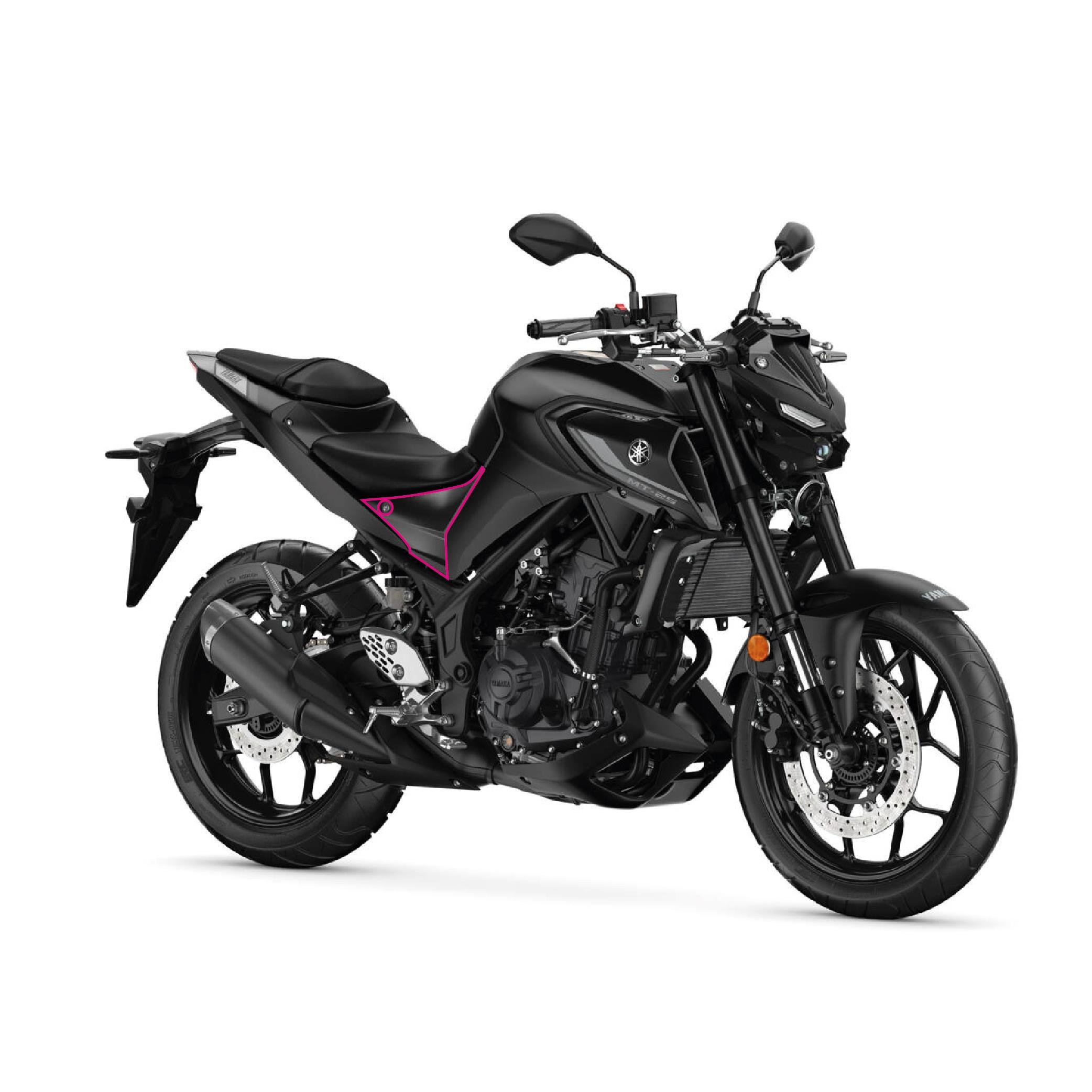 MT-03Yamaha MT-25 2020-2024 Orta Şase Üstü Plastik Karbon Sticker Etiket Modeli