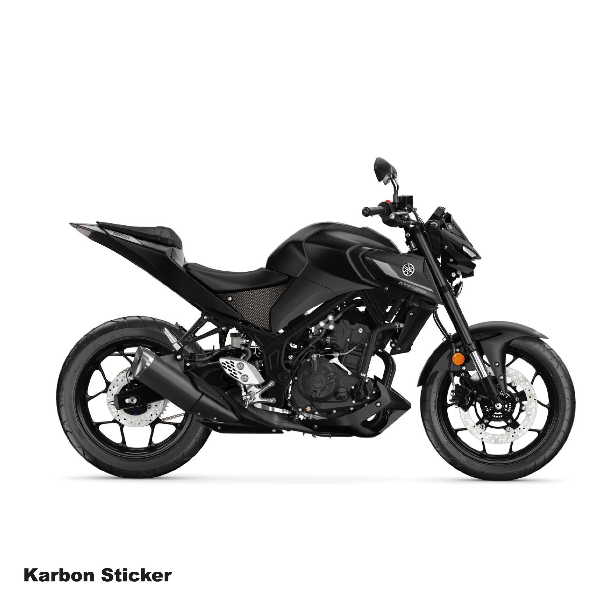 MT-03Yamaha MT-25 2020-2024 Orta Şase Üstü Plastik Karbon Sticker Etiket Modeli