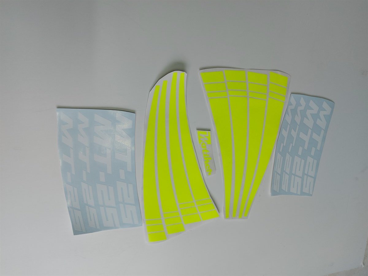 Yamaha MT 25 Neon Yeşil Jant Dışı Şerit Sticker Etiket Modeli