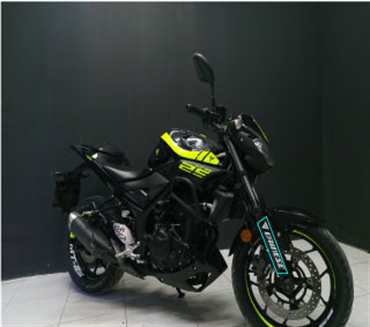Yamaha MT 25 Neon Yeşil Maşa Grenaj Sticker Etiket Modeli