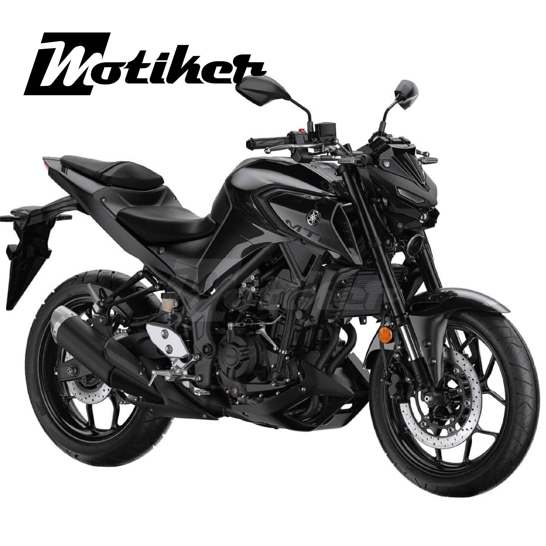MT-25Yamaha MT-25 Yan Grenaj Orjinal Tasarım Sticker Etiket Modeli Mat Siyah 2019-2025
