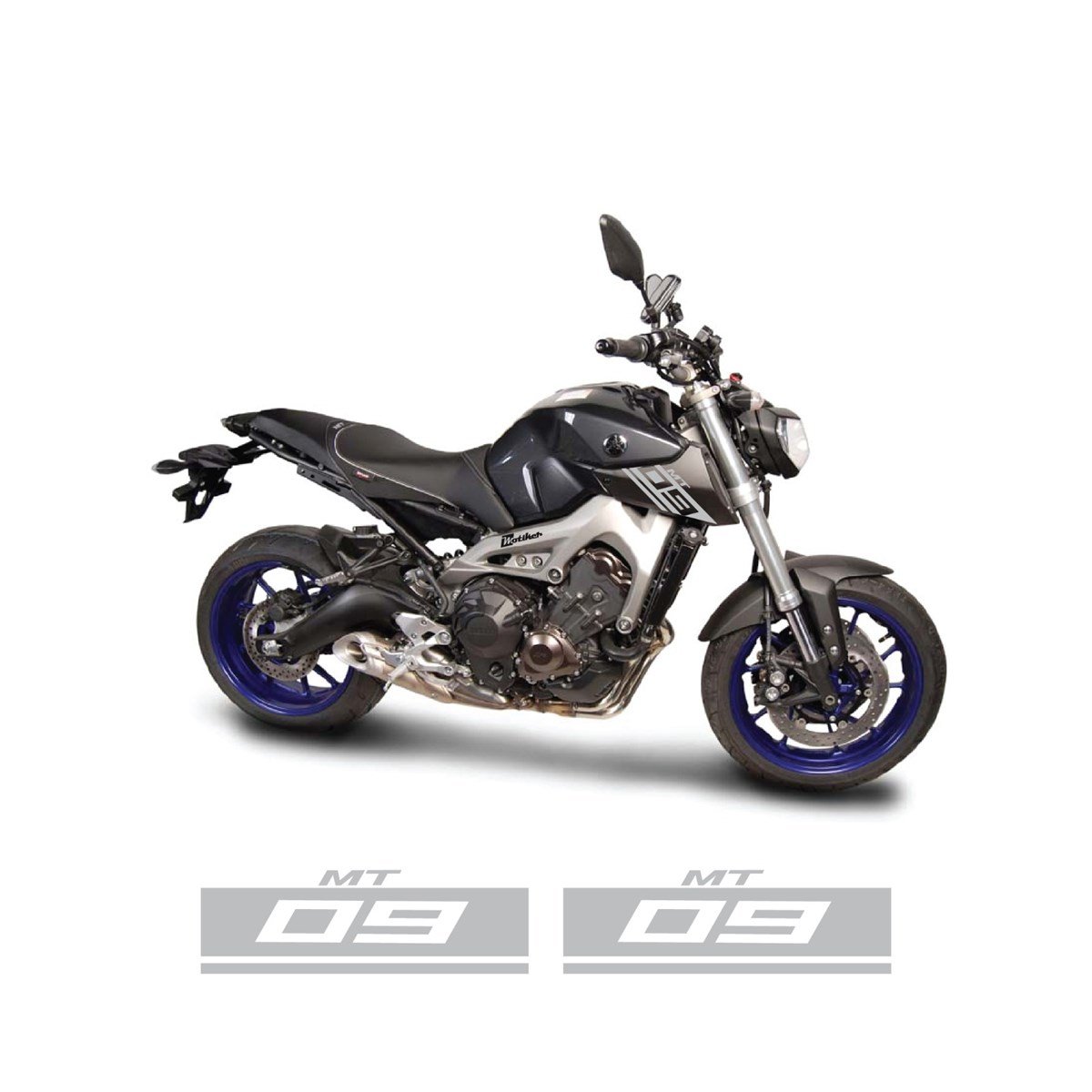 Yamaha MT09 Yan Ön Grenaj Desenli Yazılı Sticker Etiket Modeli 