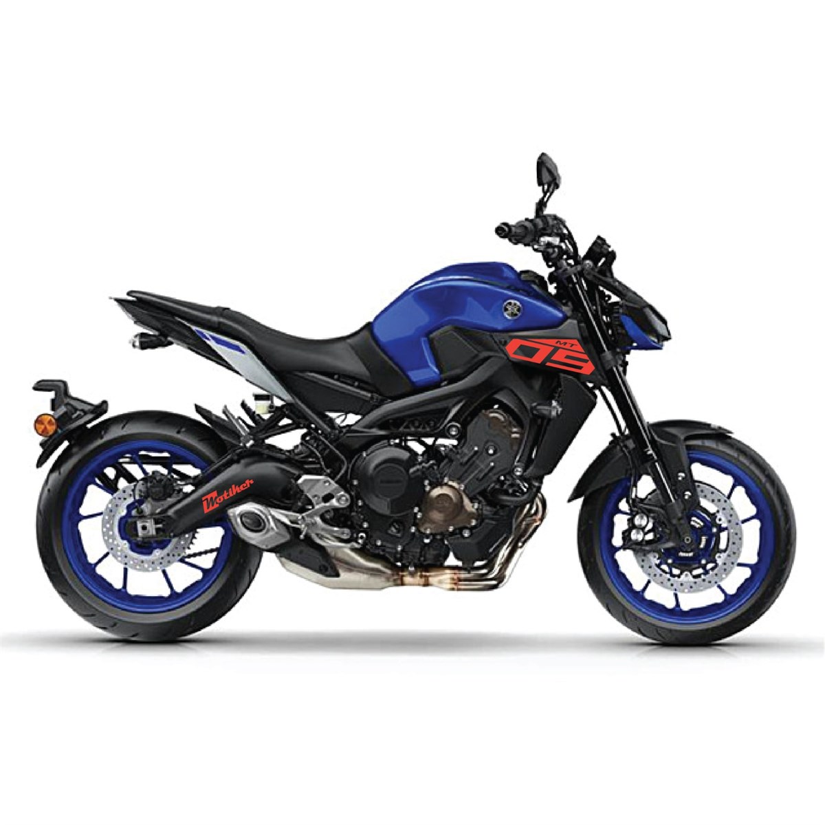 Yamaha MT09 Yan Ön Grenaj Sticker Etiket Modeli 2