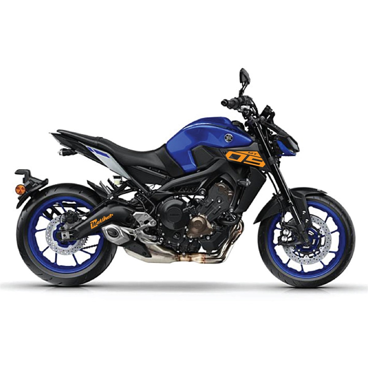 Yamaha MT09 Yan Ön Grenaj Sticker Etiket Modeli 2