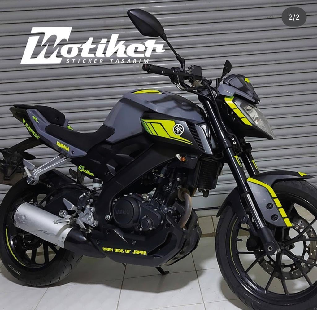 Yamaha MT125 Parçalı Sticker Etiket Modeli 