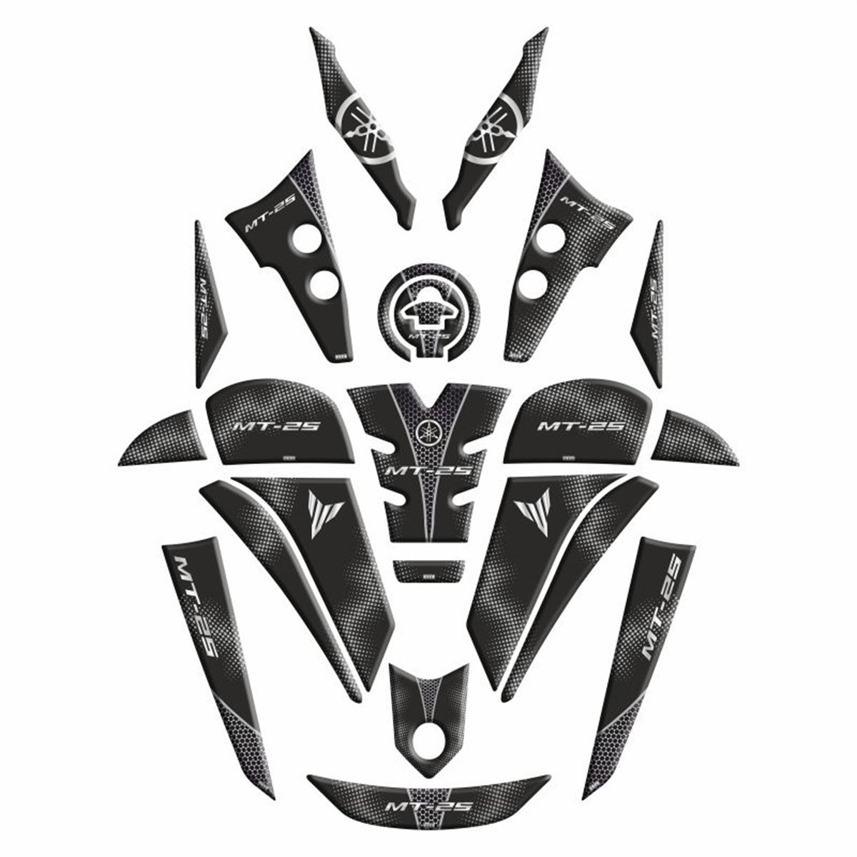 Yamaha MT25 2020 Uyumlu Full Tank Pad Set 006