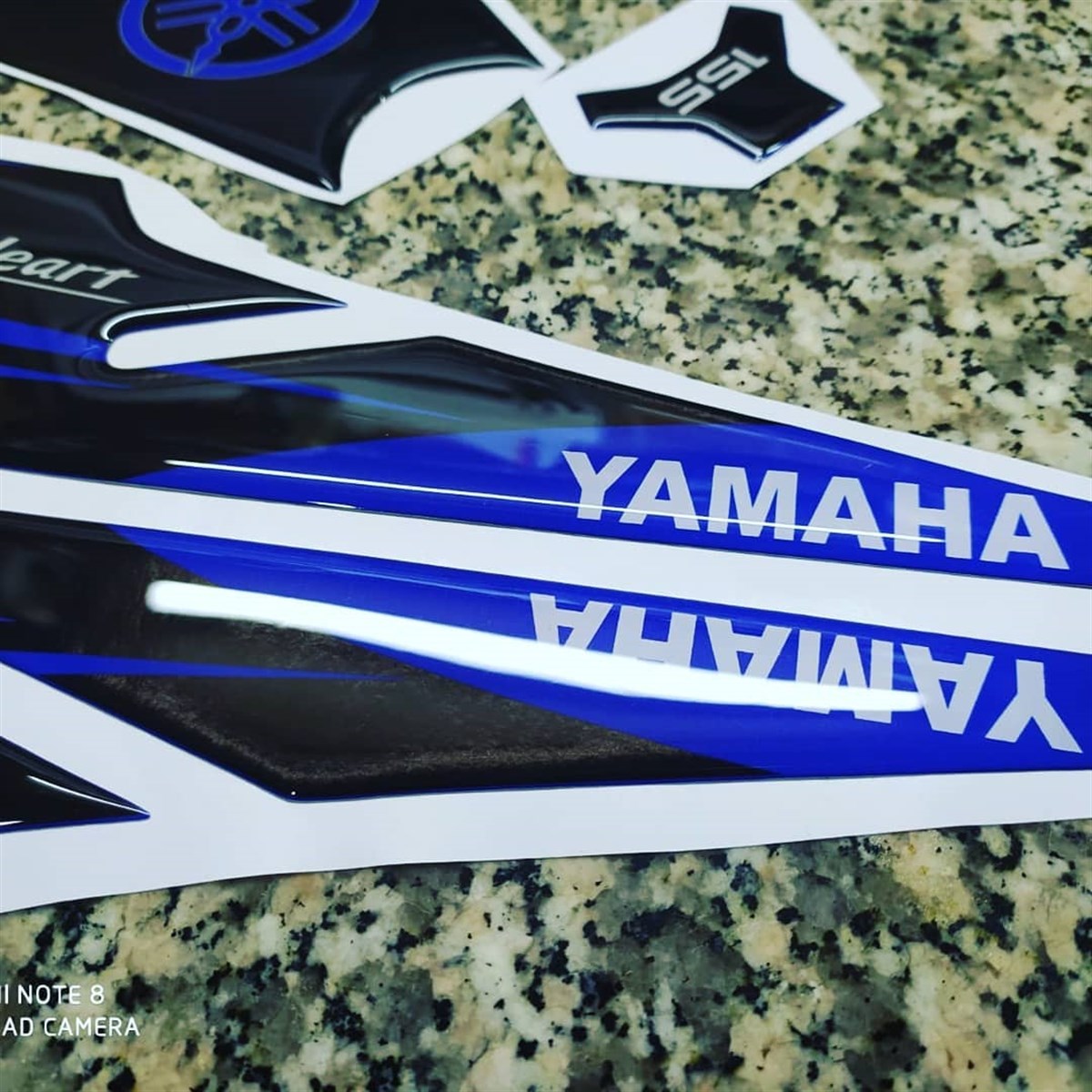 Yamaha Nmax 155 Siyah Lacivert Tank Pad Damla Sticker Etiket Modeli