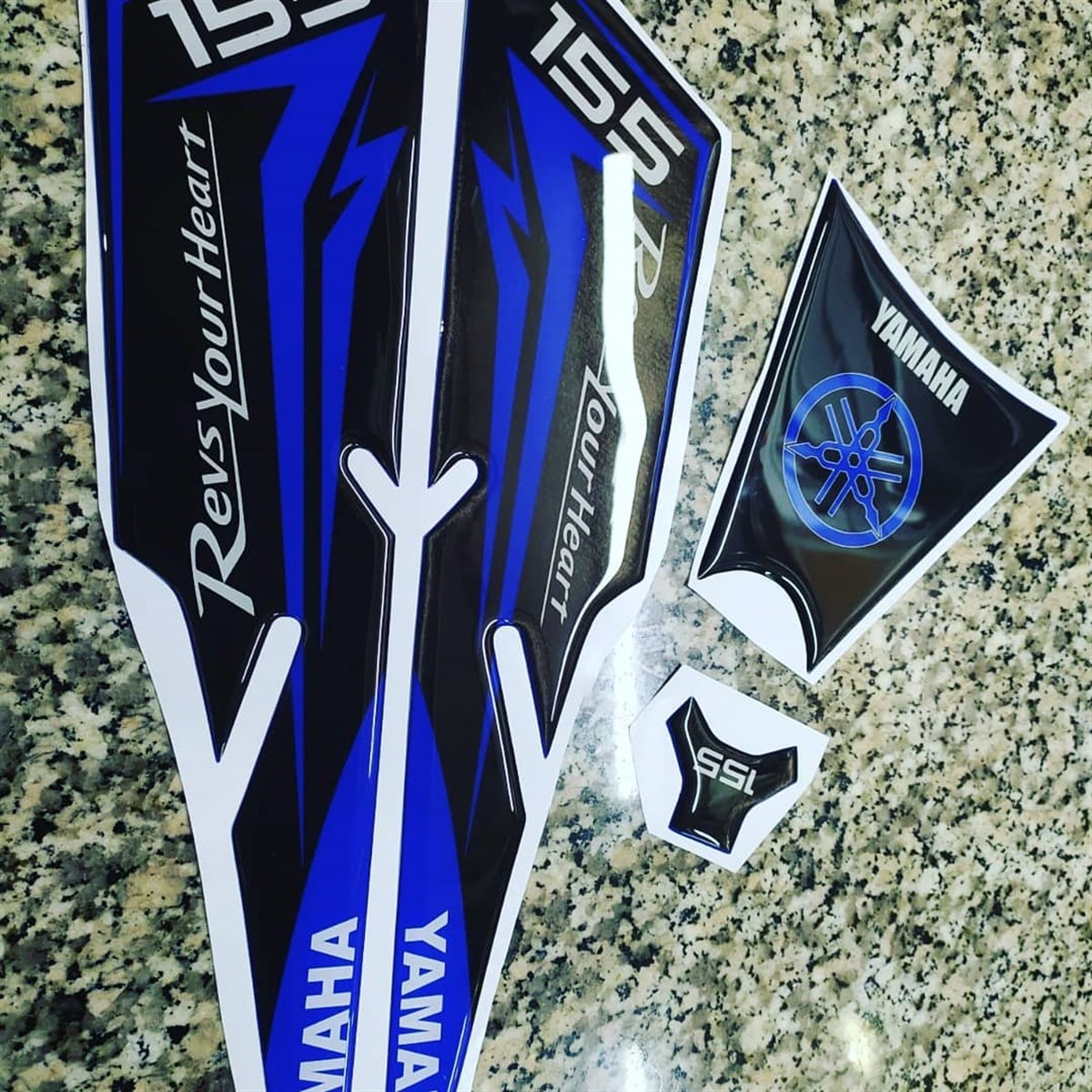 Yamaha Nmax 155 Siyah Lacivert Tank Pad Damla Sticker Etiket Modeli