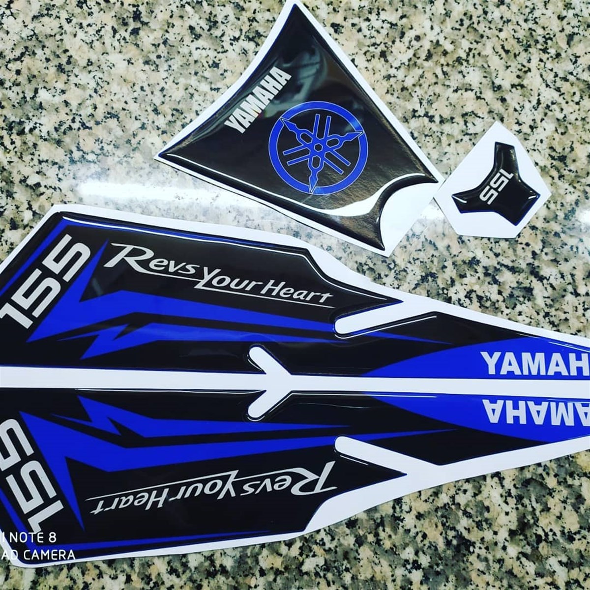 Yamaha Nmax 155 Siyah Lacivert Tank Pad Damla Sticker Etiket Modeli