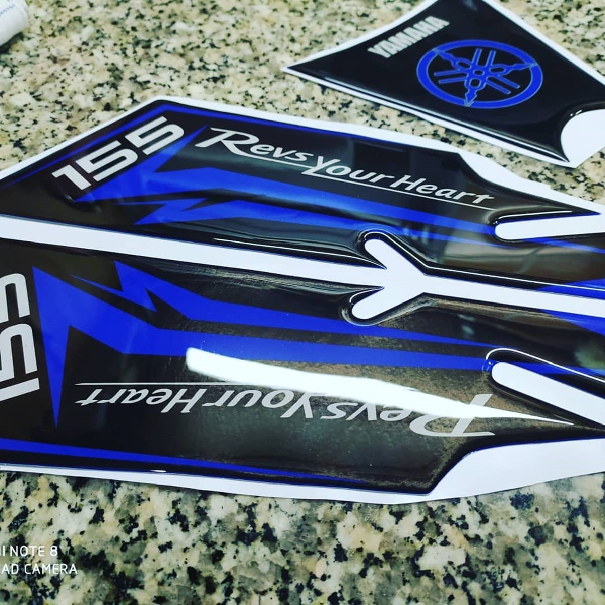 Yamaha Nmax 155 Siyah Lacivert Tank Pad Damla Sticker Etiket Modeli