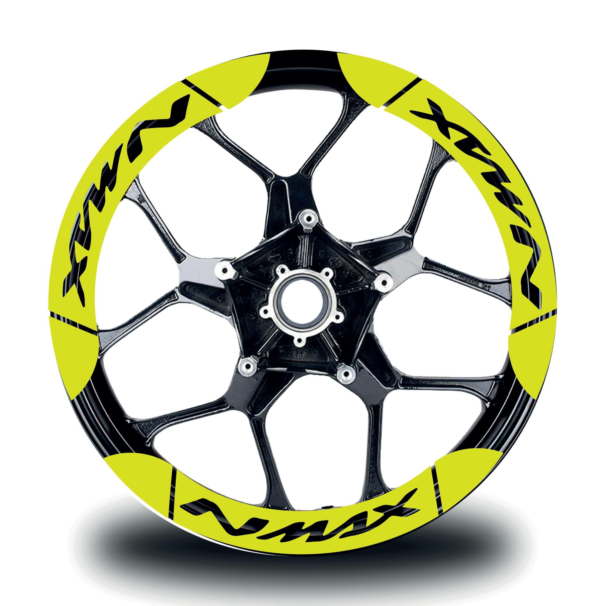 NMAX-155YAMAHA Nmax İç & Dış Jant Sticker Etiket Modeli Neon Sarı (Yeşil)