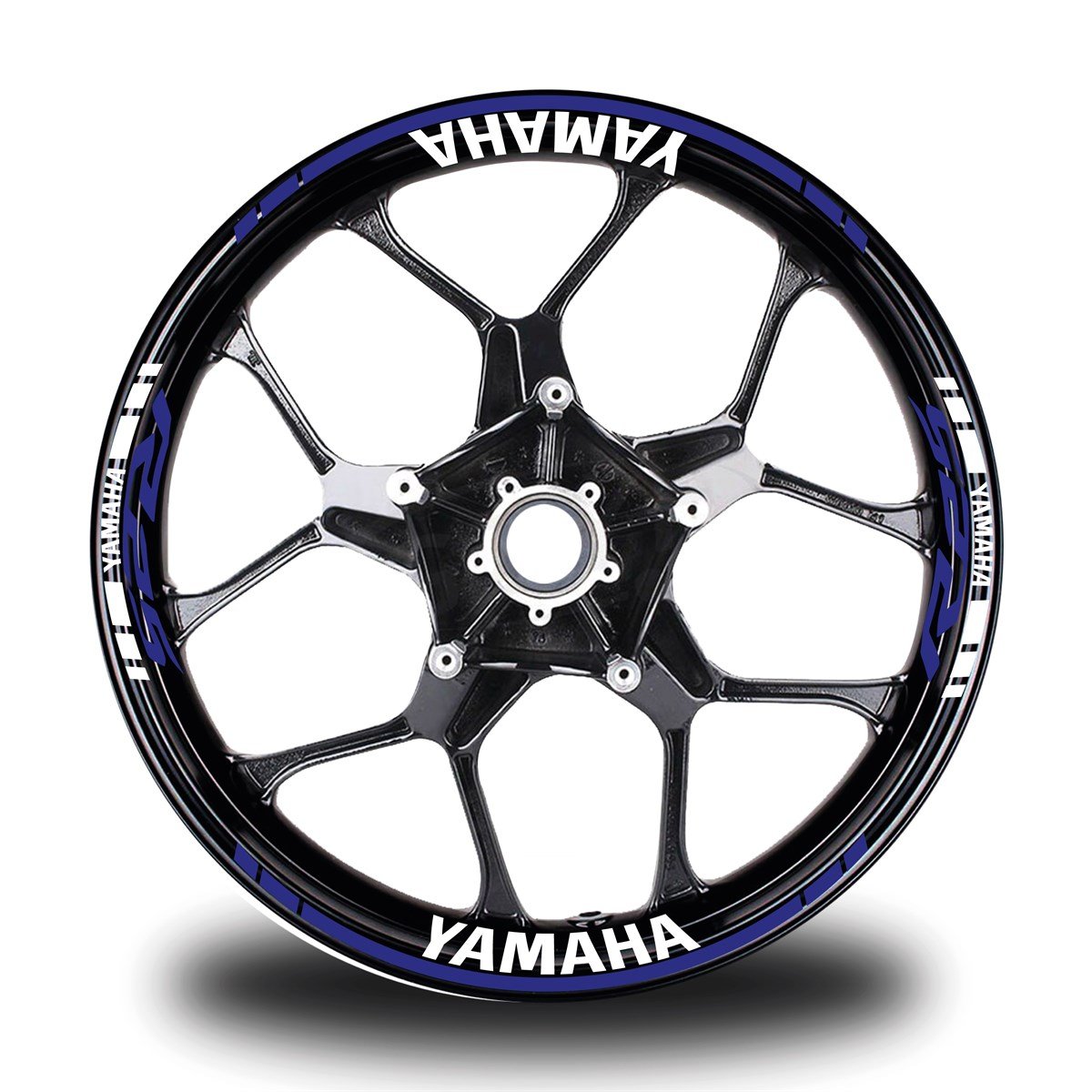 Yamaha R25 Yazılı Mavi Takım Jant Sticker Modeli