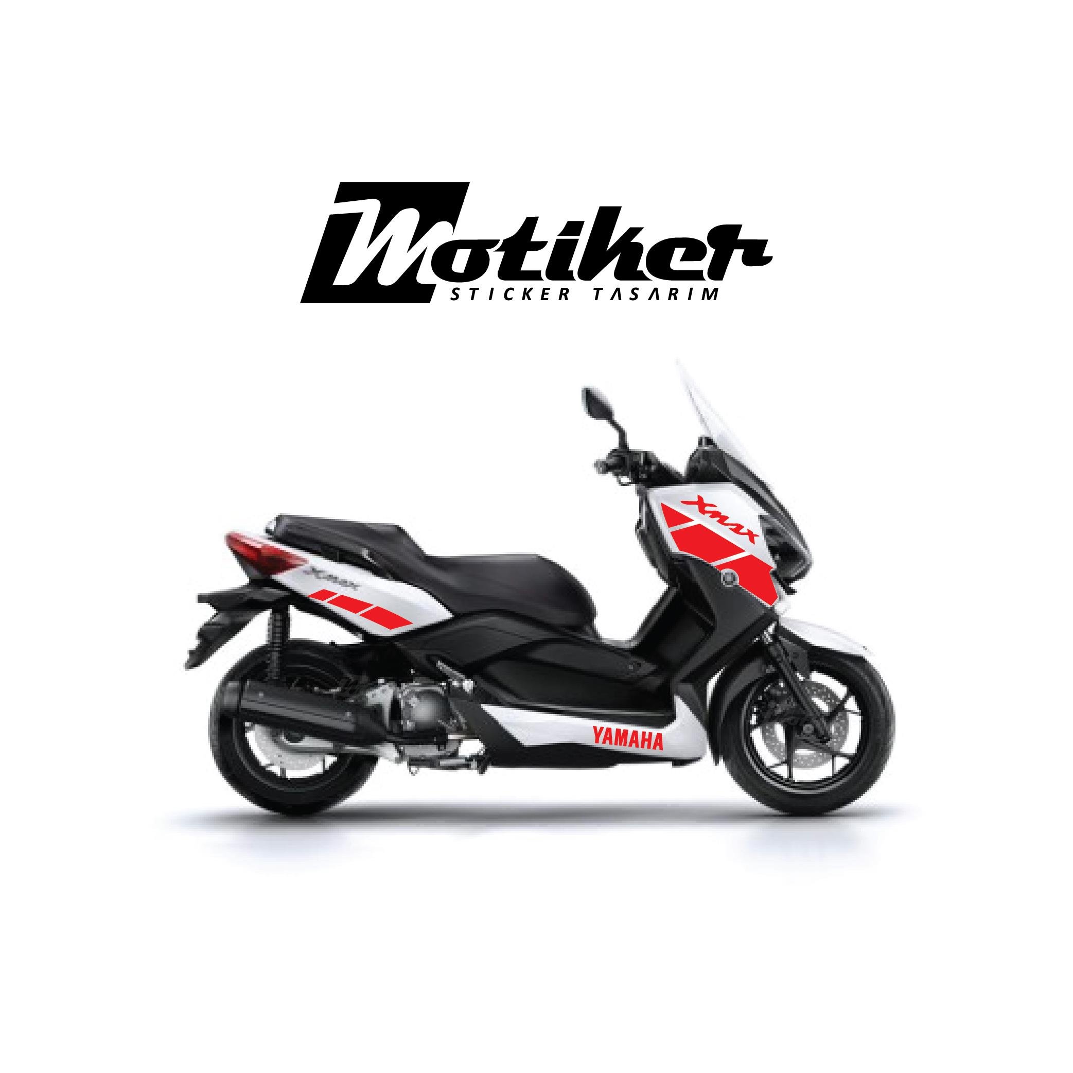 Yamaha XMAX 2015 Uyumlu Sticker Fire Red Edition Takım Sticker