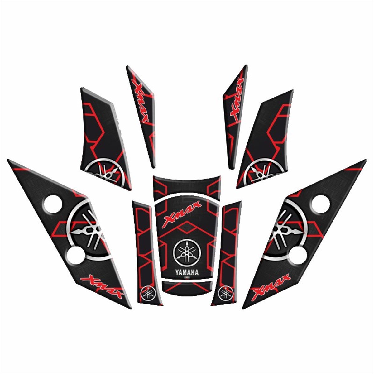 YAMAHA XMAX 2018-22 UYUMLU Tank Pad Set 011