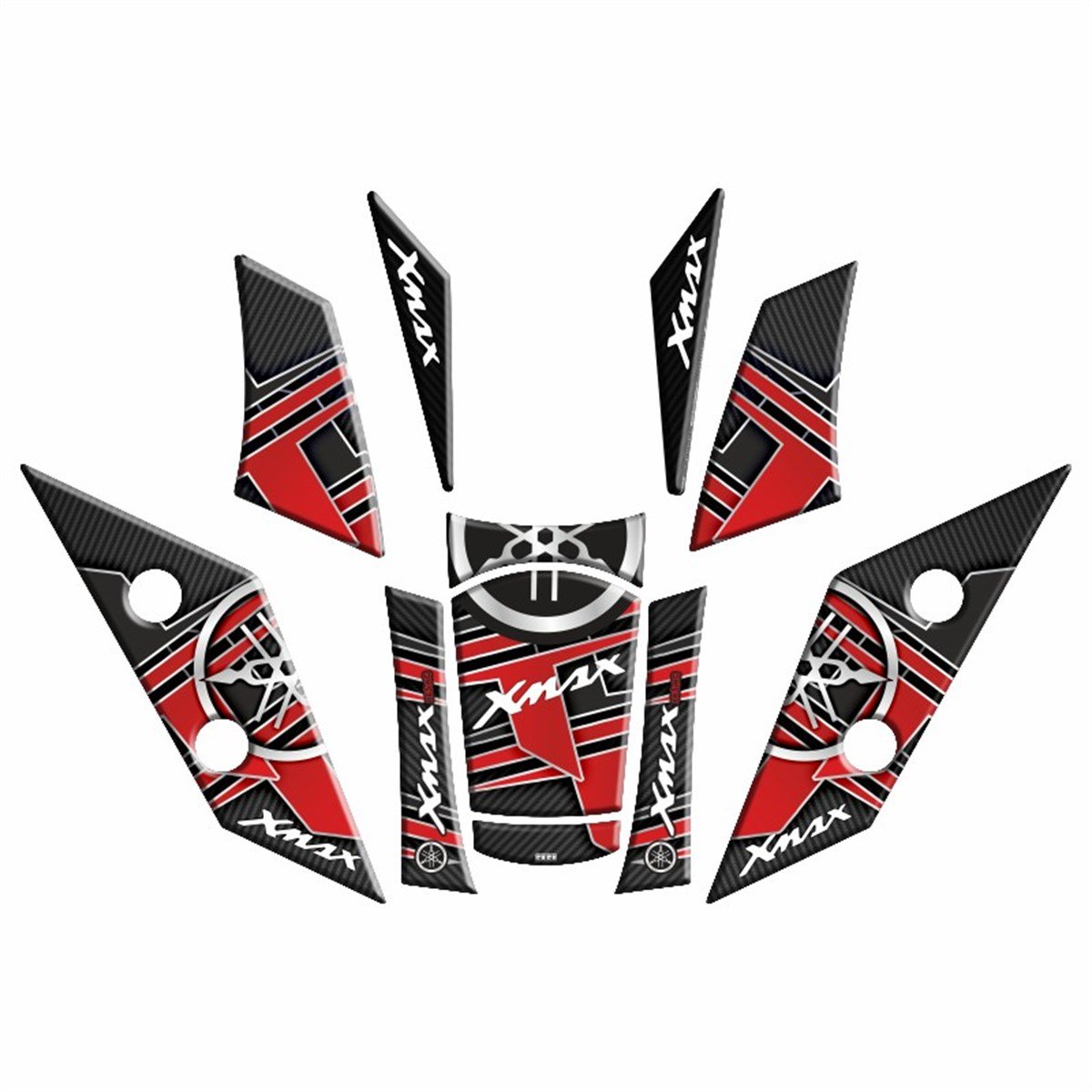 YAMAHA XMAX 2018-22 UYUMLU Tank Pad Set 009