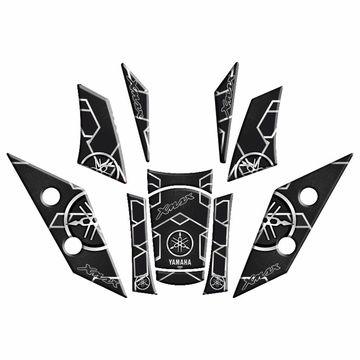 YAMAHA XMAX 2018-22 UYUMLU Tank Pad Set 012