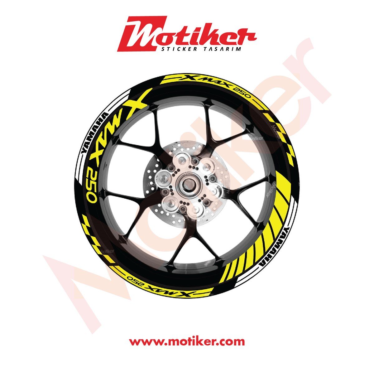 Yamaha XMAX Jant Sticker Etiket Modeli 