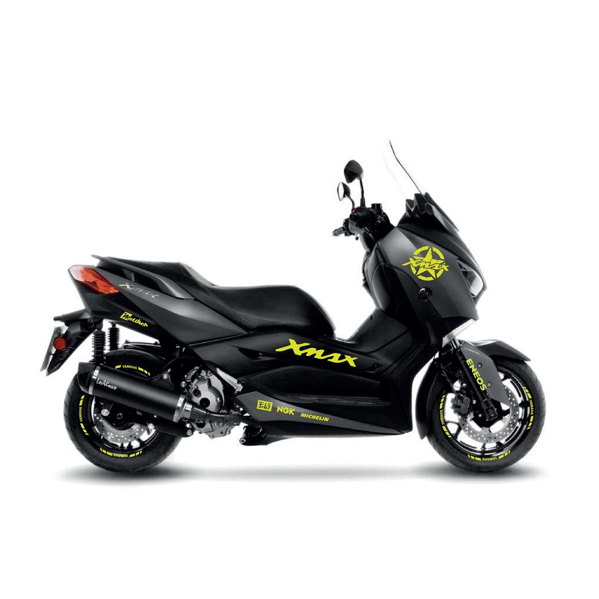 Yamaha XMAX Neon Sarı Eneos Sticker Etiket Modeli