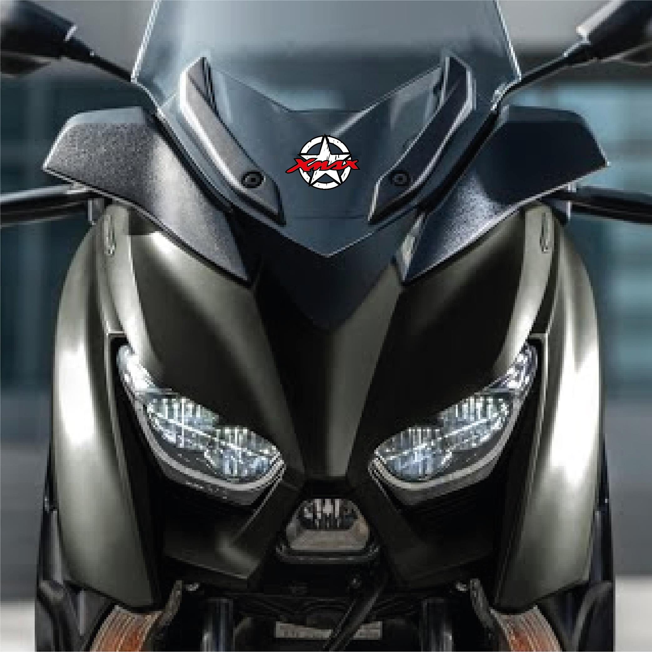 XMAX250Yamaha XMAX Sticker Ön Cam Yıldız Etiket Modeli Beyaz