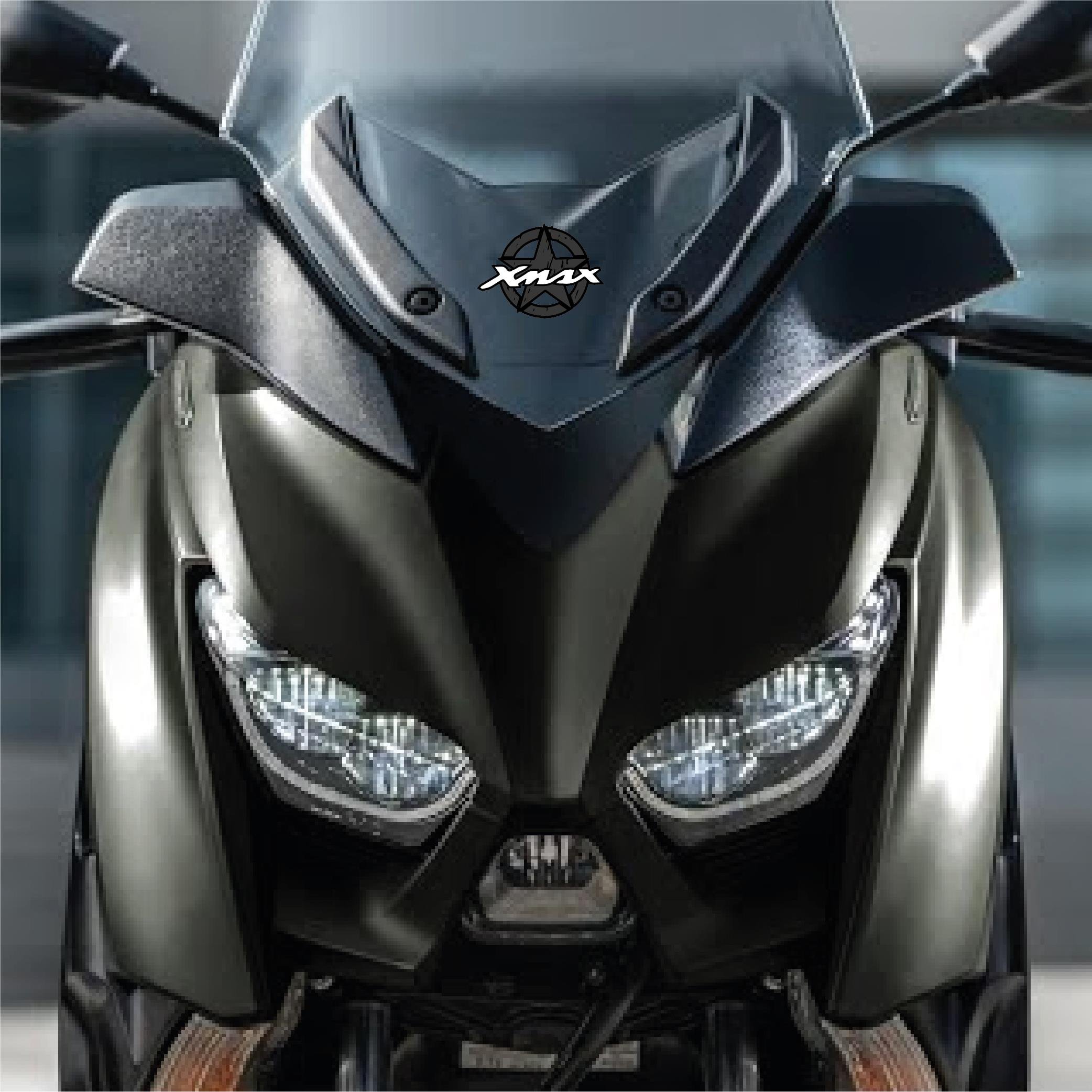 XMAX250Yamaha XMAX Sticker Ön Cam Yıldız Etiket Modeli Gri