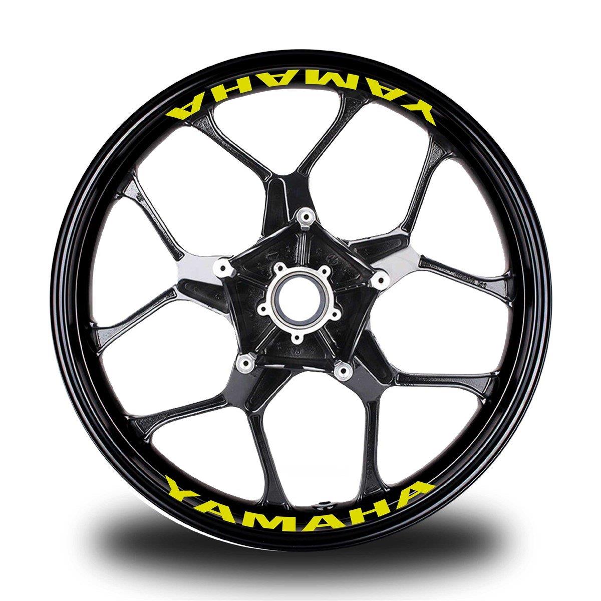YAMAHAYamaha Yazılı 8Li Jant İçi Yazı Sticker Etiket Açık Sarı