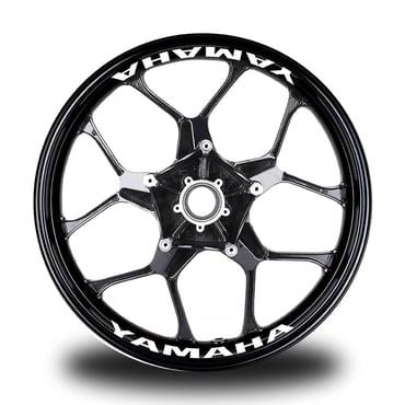 YAMAHAYamaha Yazılı 8Li Jant İçi Yazı Sticker Etiket Beyaz