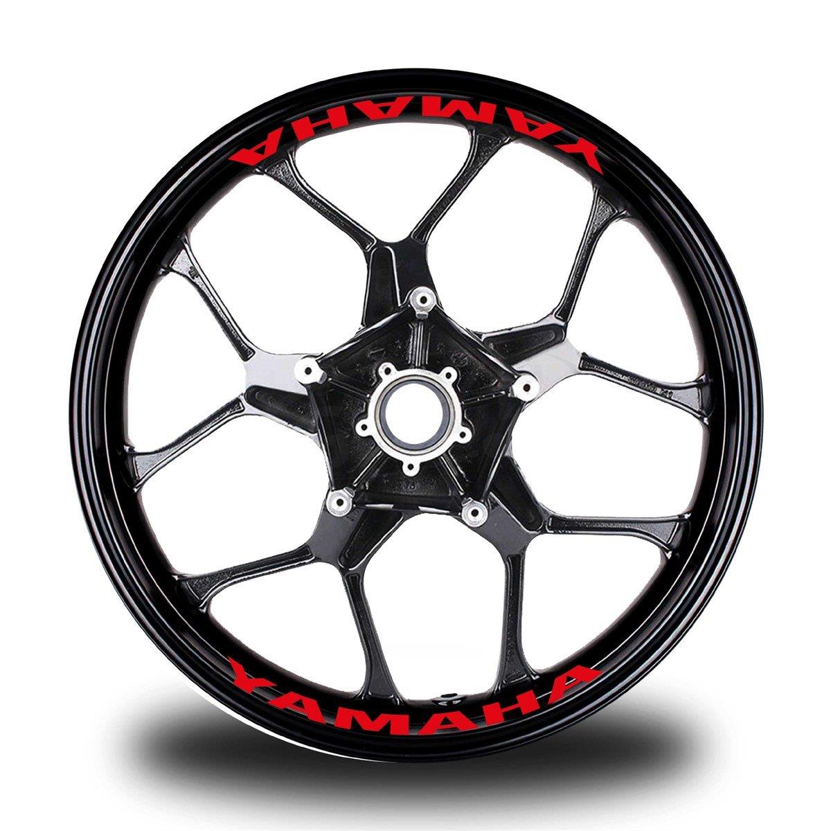 YAMAHAYamaha Yazılı 8Li Jant İçi Yazı Sticker Etiket Kırmızı