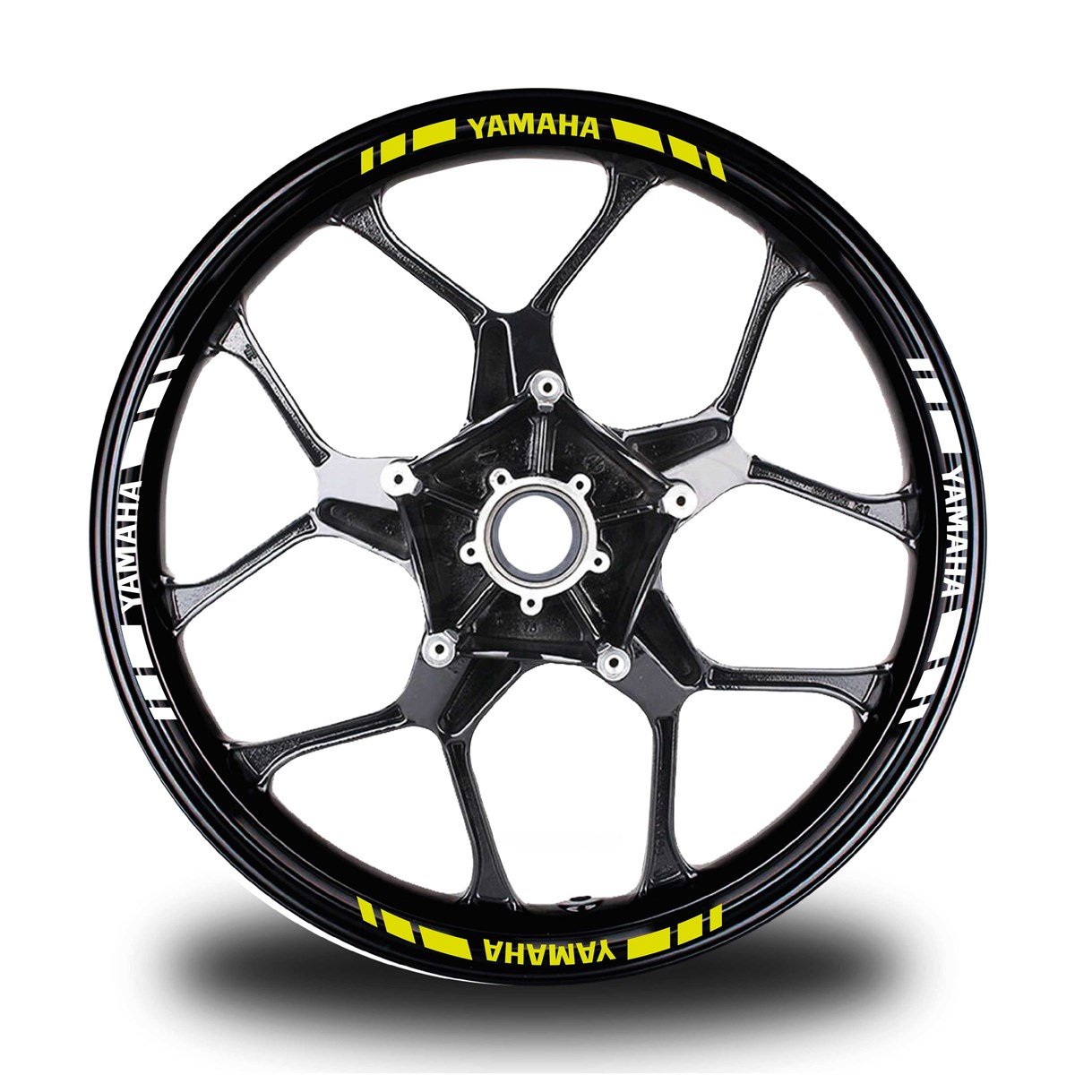 YAMAHA YAZILI KISA DIŞ ŞERİT 16'LI ÇİFT RENK JANT STICKER MODELİ