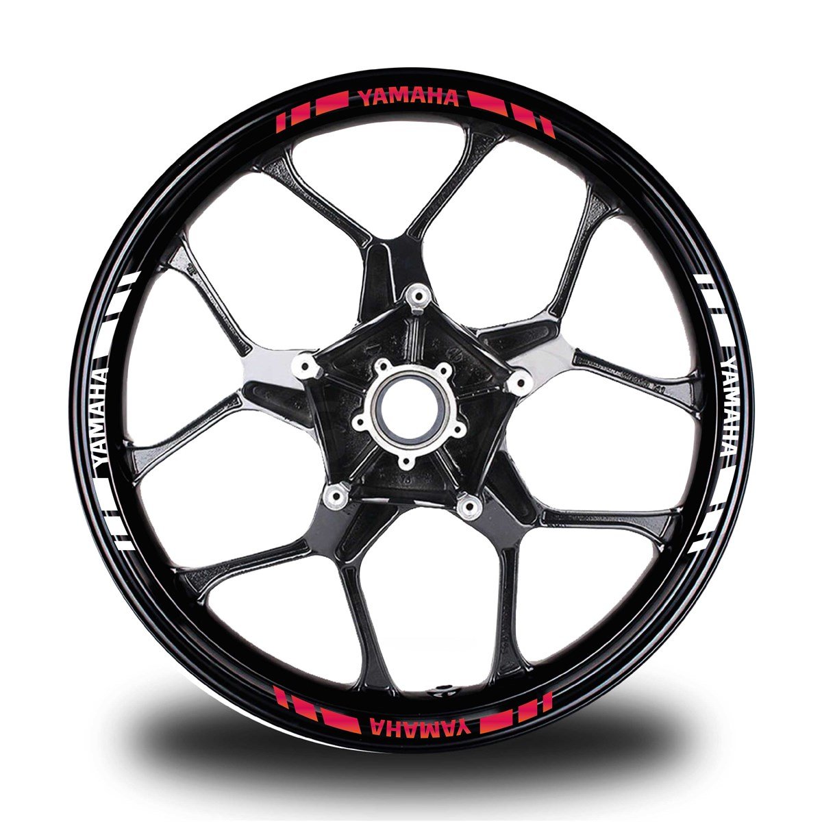 YAMAHA YAZILI KISA DIŞ ŞERİT 16'LI ÇİFT RENK JANT STICKER MODELİ