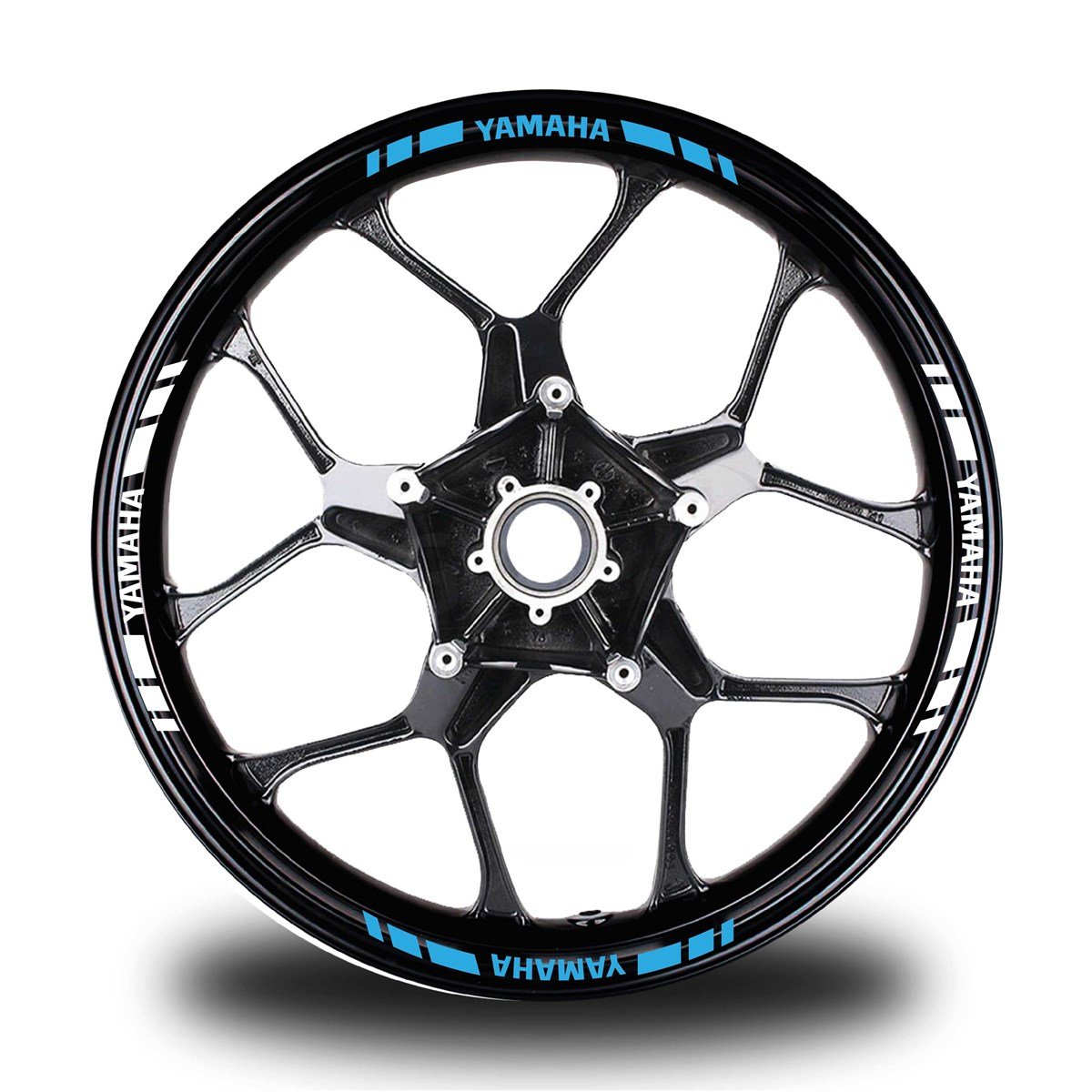 YAMAHA YAZILI KISA DIŞ ŞERİT 16'LI ÇİFT RENK JANT STICKER MODELİ