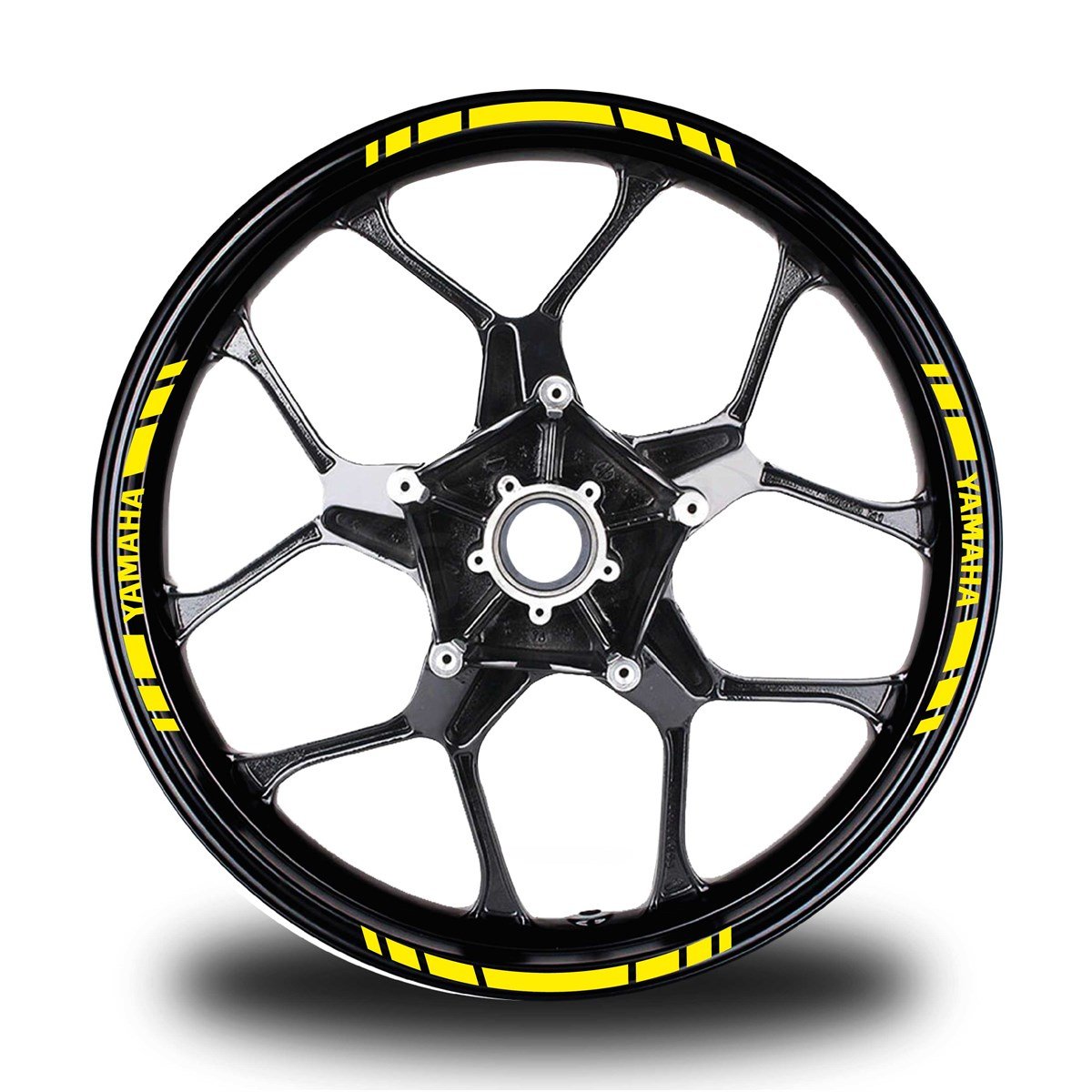 YAMAHA YAZILI KISA YAZISIZ KISA DIŞ ŞERİT 16'LI TEK RENK JANT STICKER MODELİ
