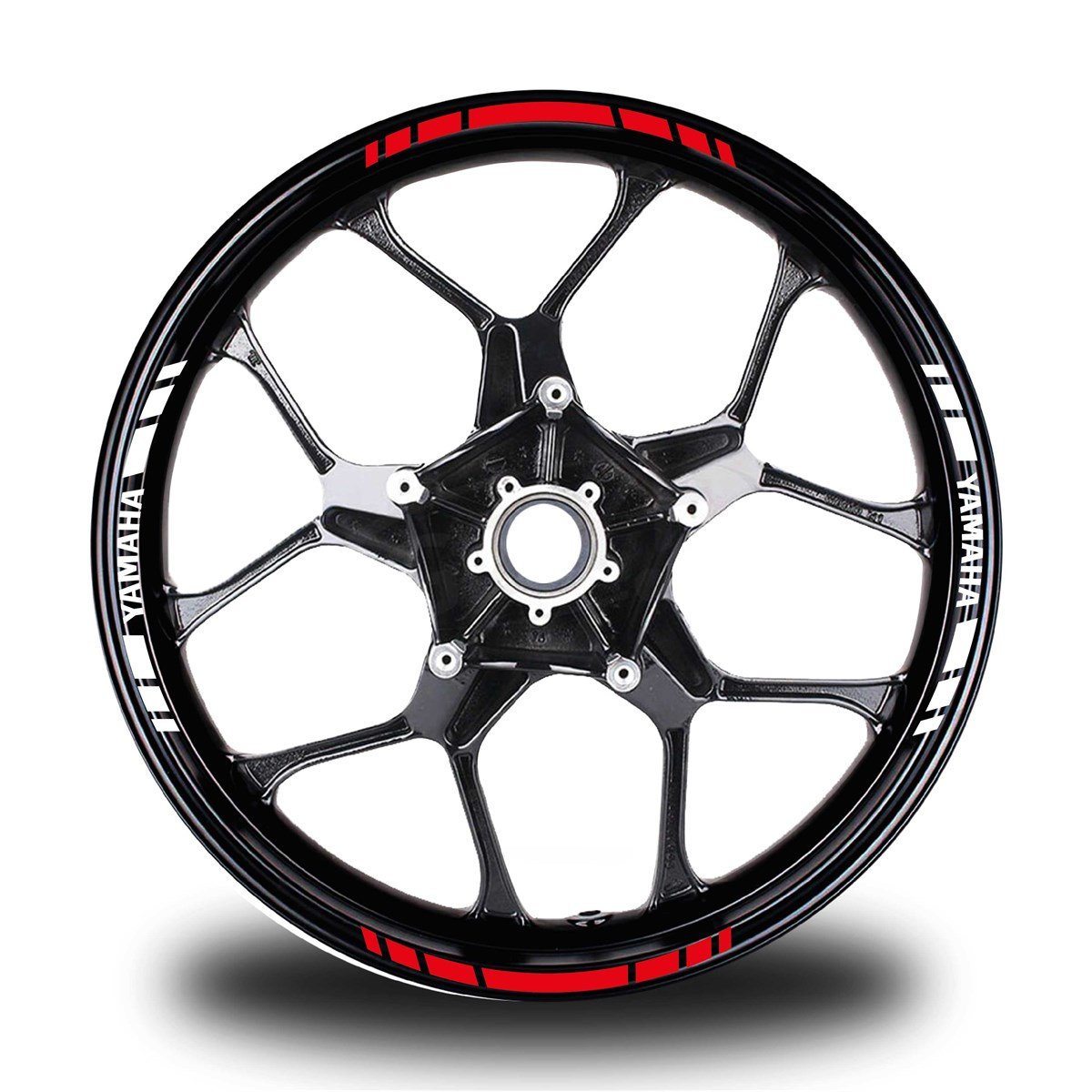YAMAHA YAZILI KISA YAZISIZ KISA DIŞ ŞERİT 16'LI ÇİFT RENK JANT STICKER MODELİ