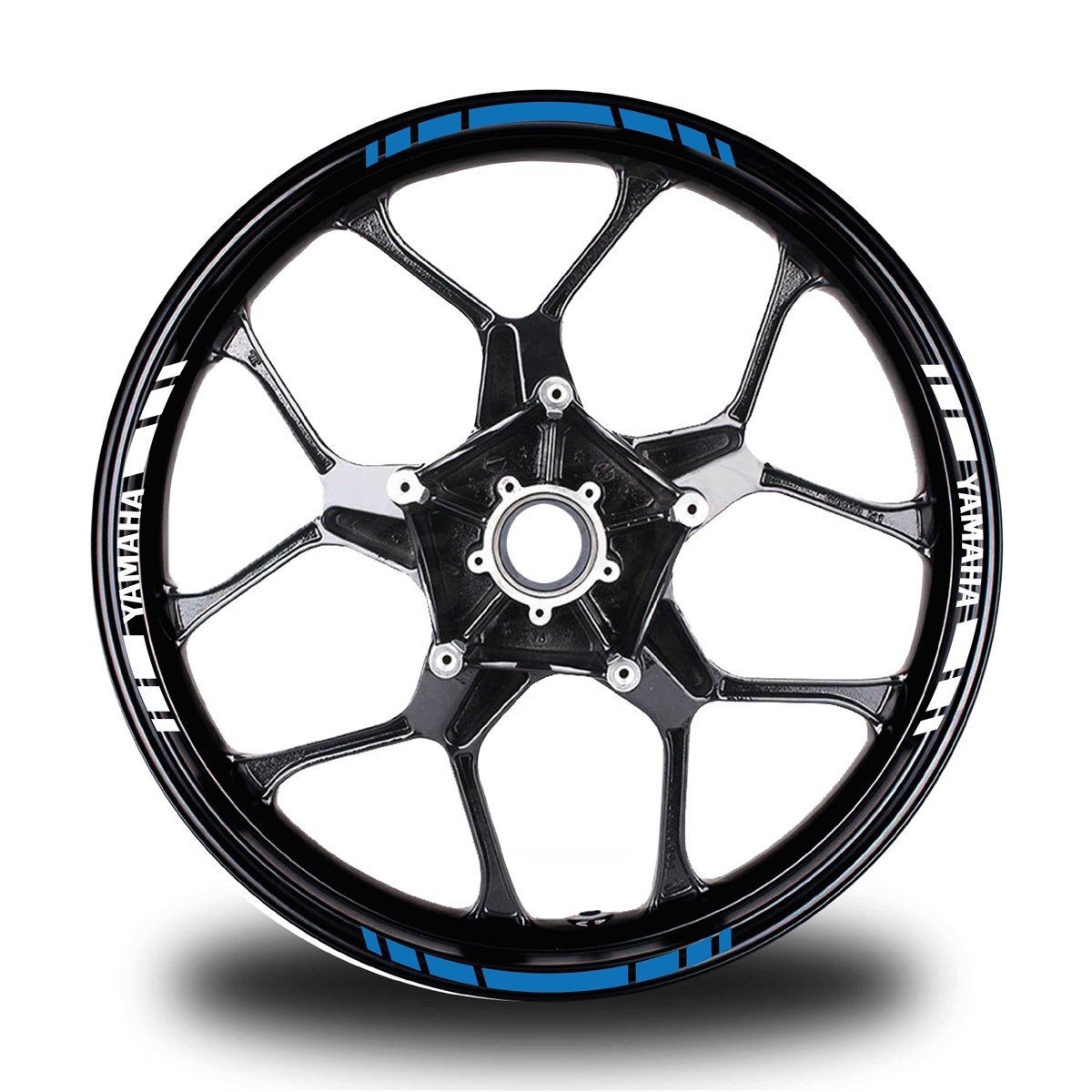 YAMAHA YAZILI KISA YAZISIZ KISA DIŞ ŞERİT 16'LI ÇİFT RENK JANT STICKER MODELİ