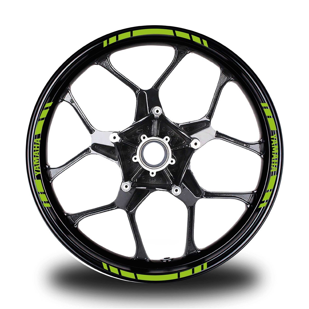 YAMAHA YAZILI KISA YAZISIZ KISA DIŞ ŞERİT 16'LI TEK RENK JANT STICKER MODELİ
