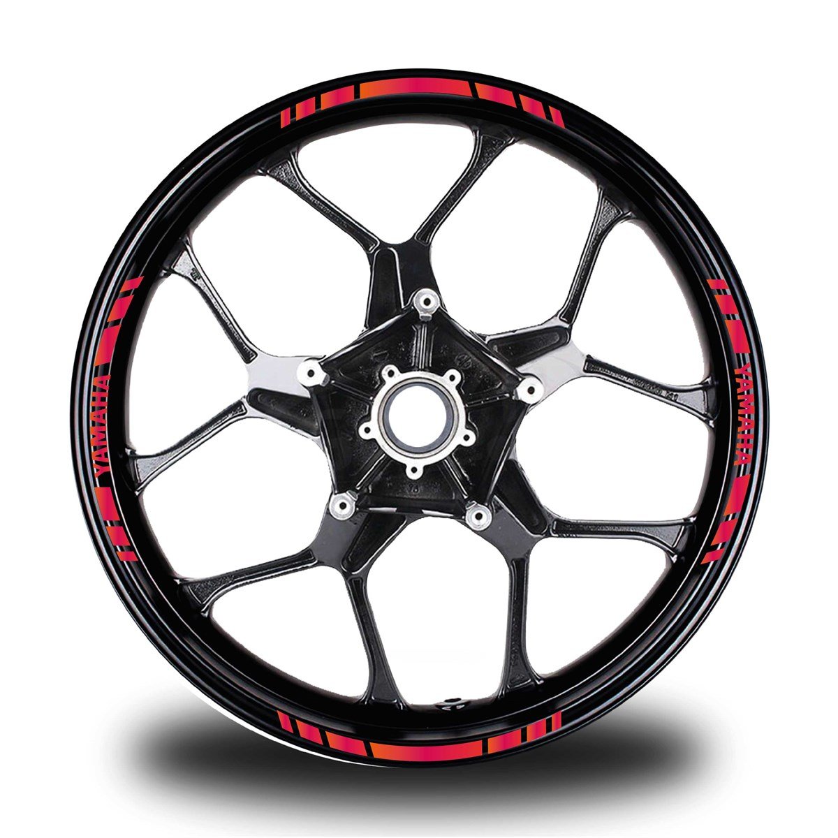 YAMAHA YAZILI KISA YAZISIZ KISA DIŞ ŞERİT 16'LI TEK RENK JANT STICKER MODELİ