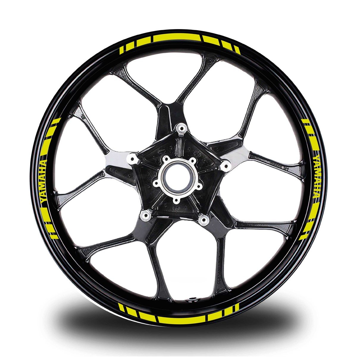 YAMAHA YAZILI KISA YAZISIZ KISA DIŞ ŞERİT 16'LI TEK RENK JANT STICKER MODELİ