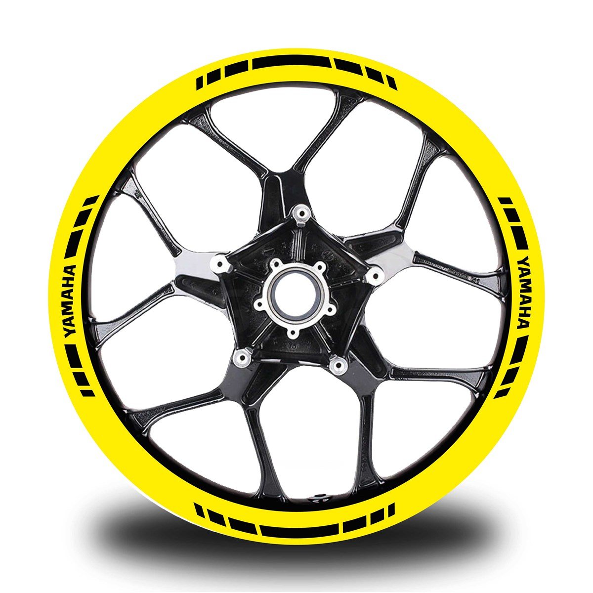 YAMAHA YAZILI KISA YAZISIZ KISA DIŞ ŞERİT 16'LI TEK RENK JANT STICKER MODELİ