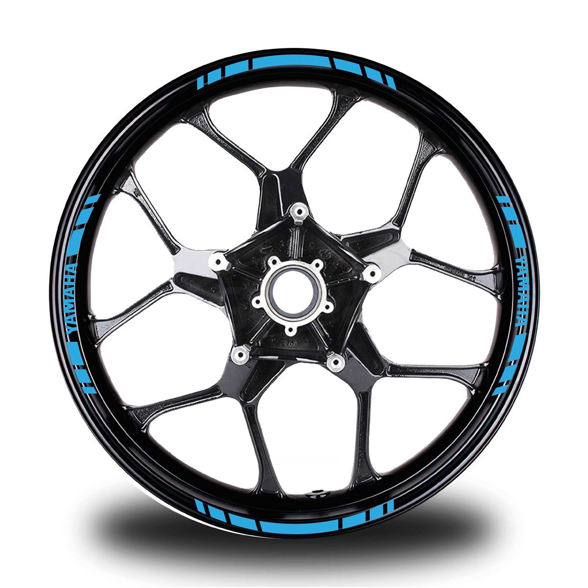 YAMAHA YAZILI KISA YAZISIZ KISA DIŞ ŞERİT 16'LI TEK RENK JANT STICKER MODELİ