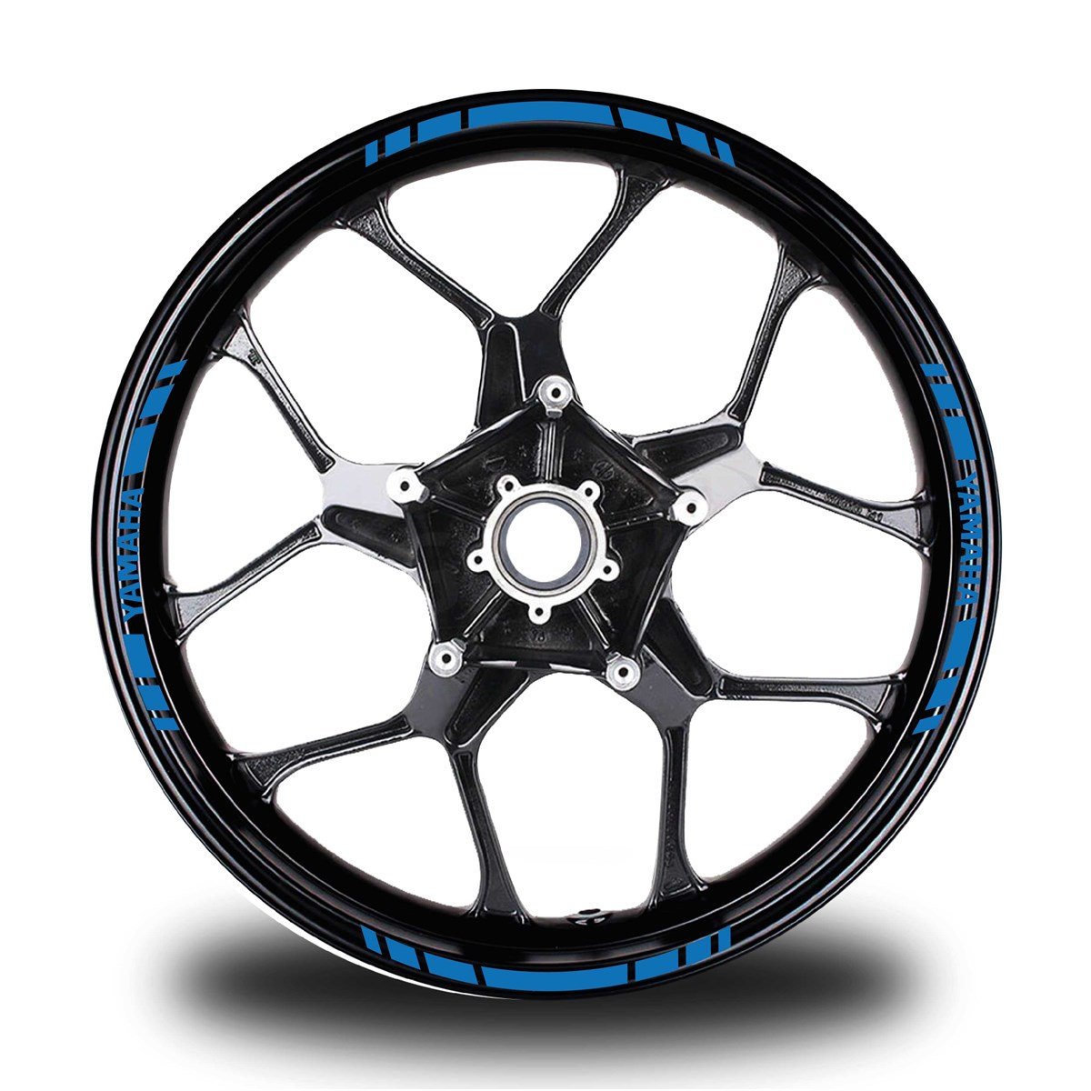 YAMAHA YAZILI KISA YAZISIZ KISA DIŞ ŞERİT 16'LI TEK RENK JANT STICKER MODELİ