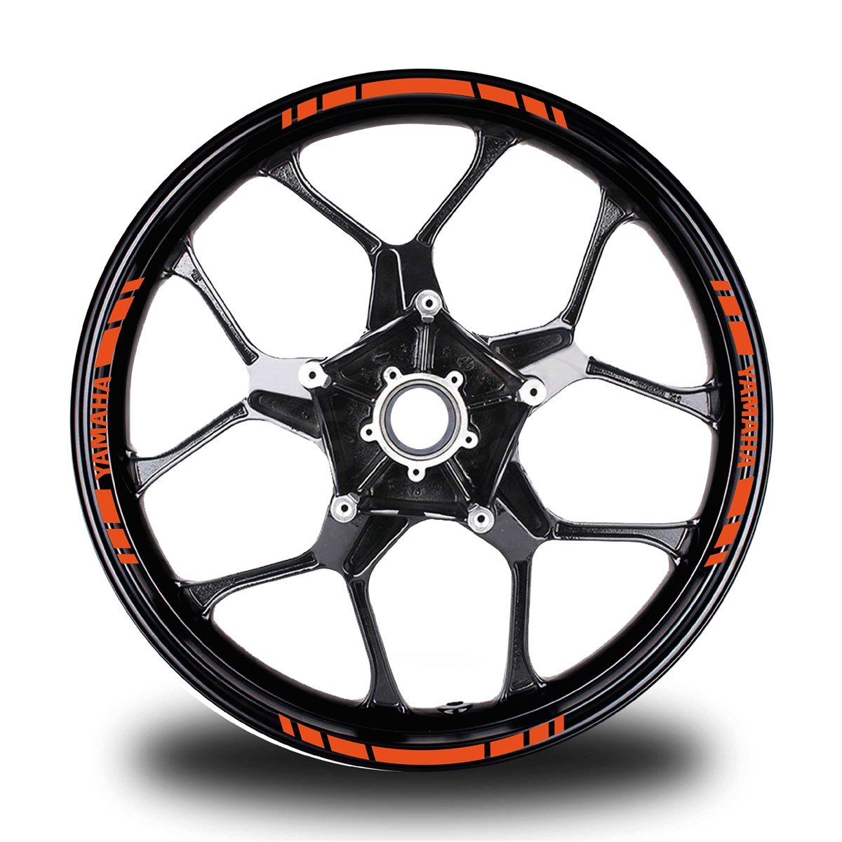 YAMAHA YAZILI KISA YAZISIZ KISA DIŞ ŞERİT 16'LI TEK RENK JANT STICKER MODELİ