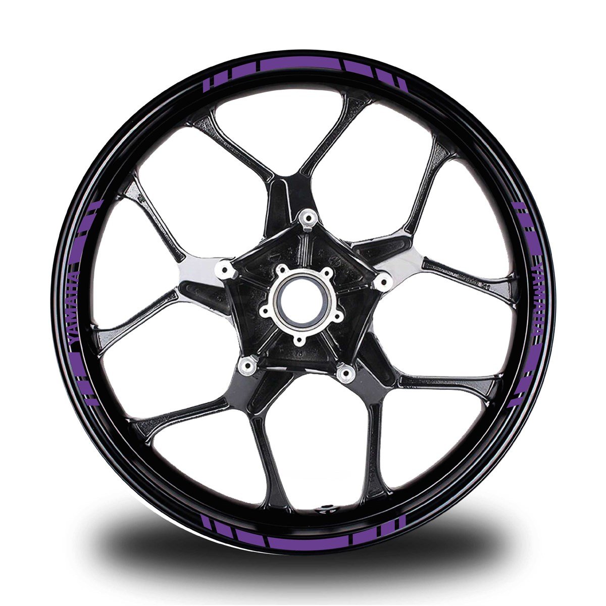 YAMAHA YAZILI KISA YAZISIZ KISA DIŞ ŞERİT 16'LI TEK RENK JANT STICKER MODELİ
